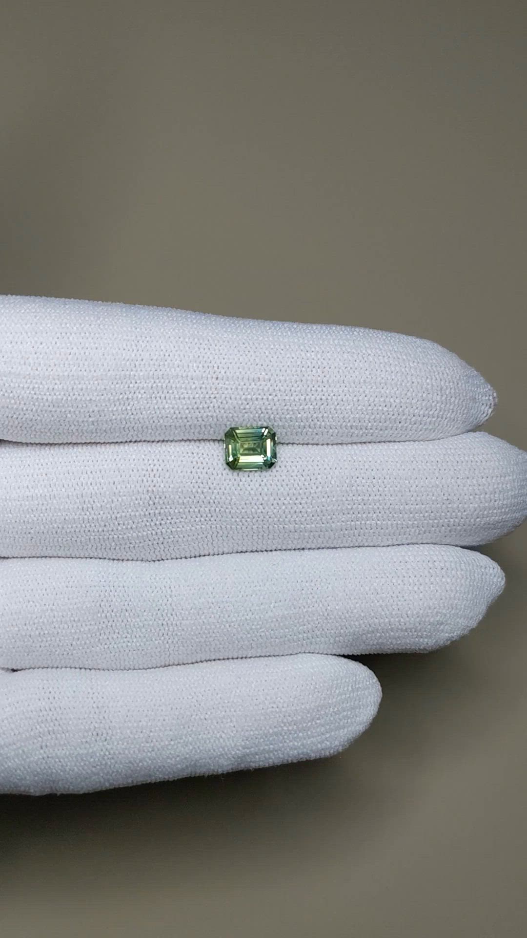 1.85 Ct. Yellowish Green Sapphire from Madagascar Size Video
