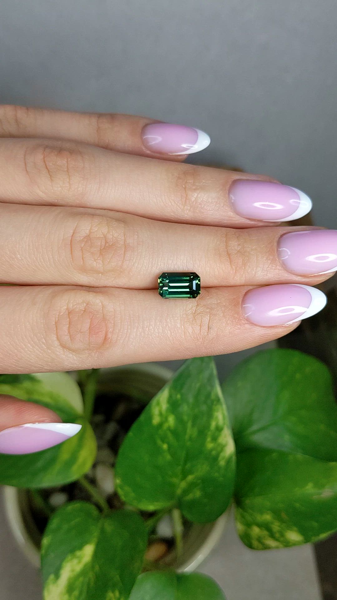 2.90 Ct. Bluish Green Sapphire from Madagascar Size Video
