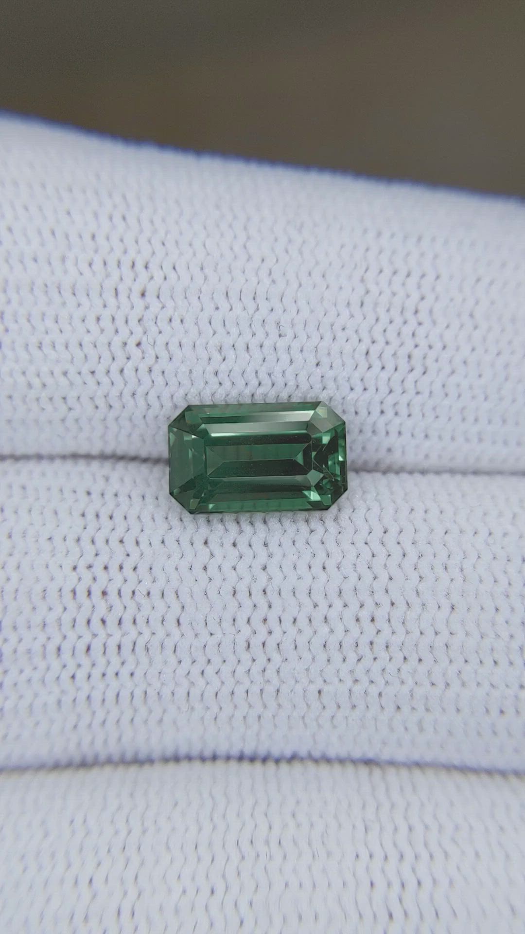 2.90 Ct. Bluish Green Sapphire from Madagascar Size Video
