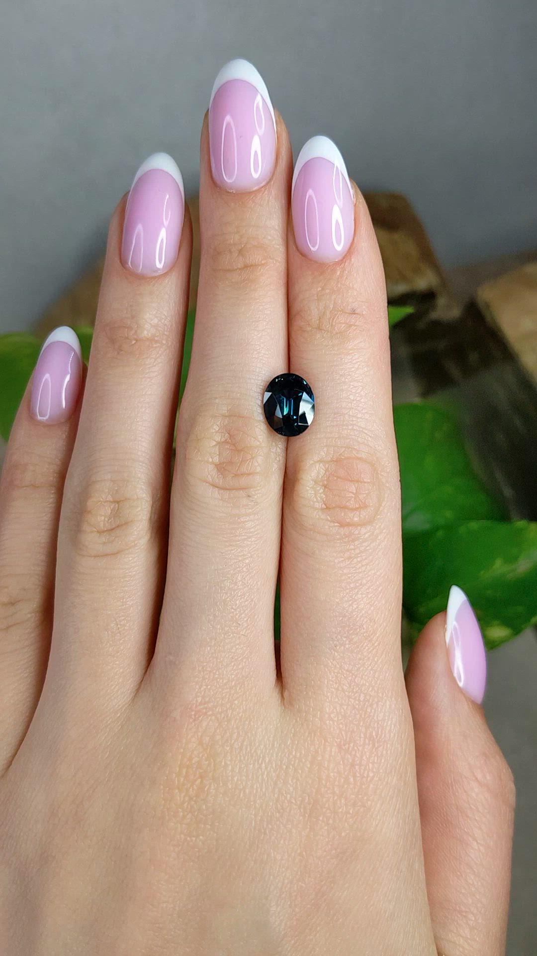 3.39 Ct. Greenish Blue Sapphire from Madagascar Size Video