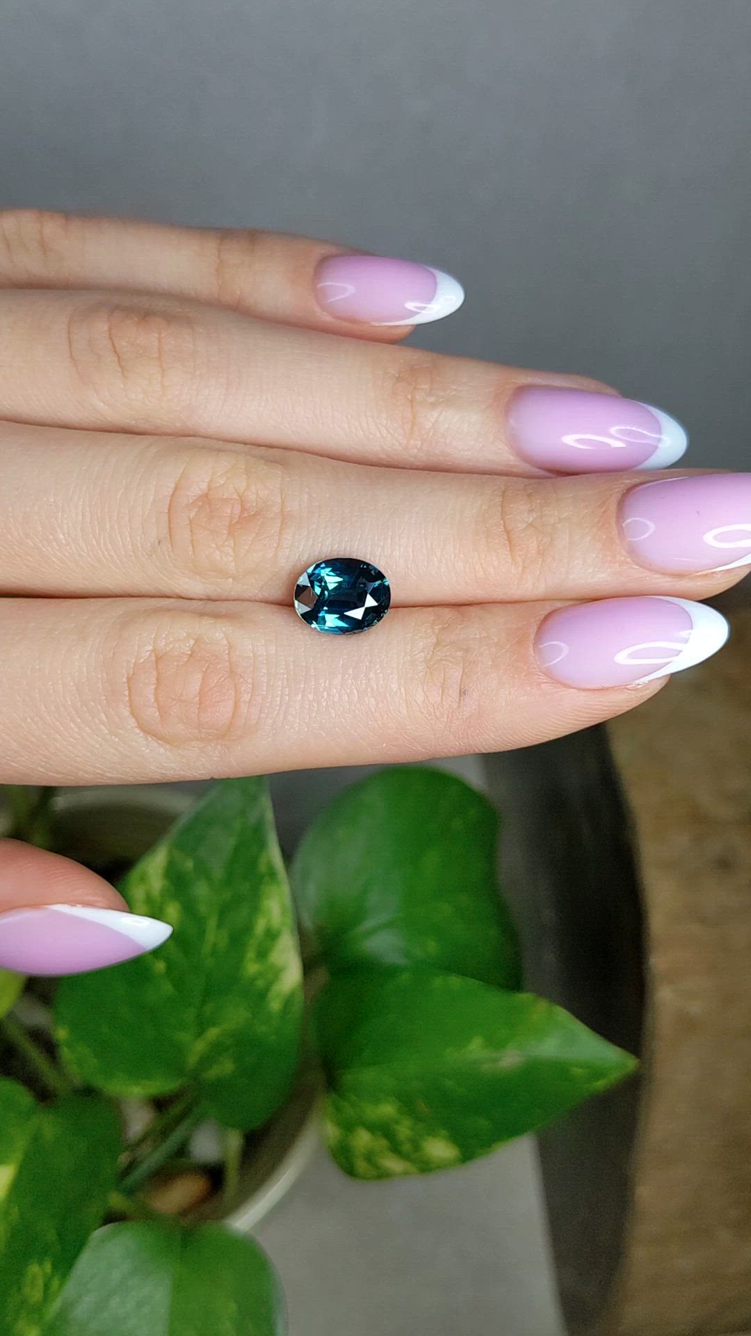 3.39 Ct. Greenish Blue Sapphire from Madagascar Size Video