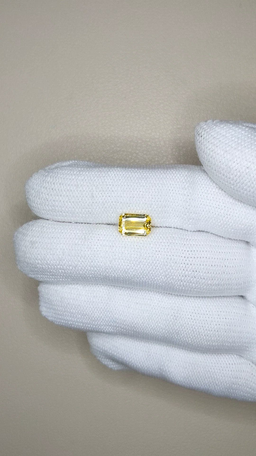 1.89 Ct. Yellow Sapphire from Ceylon (Sri Lanka) Size Video