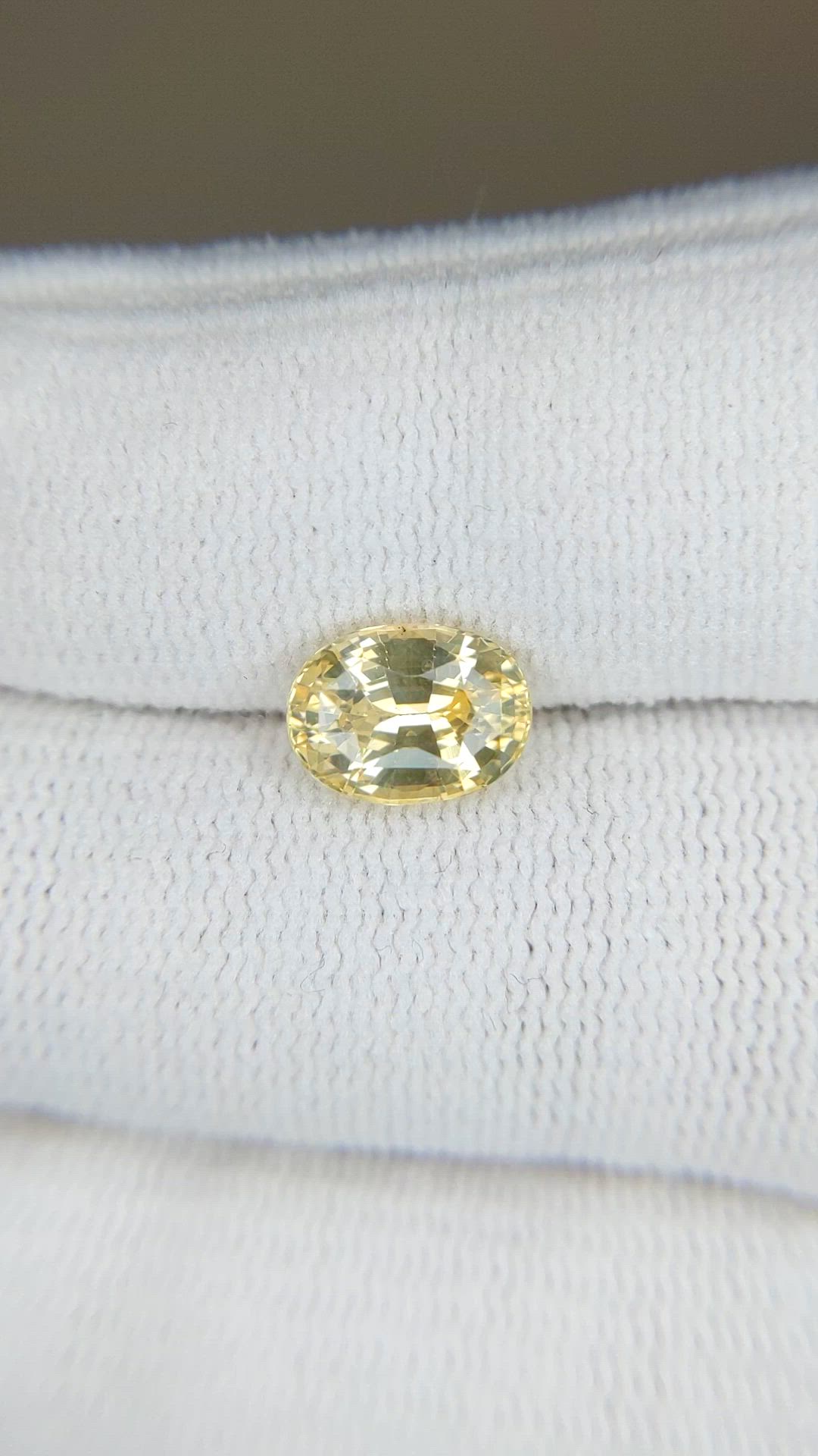 2.24 Ct. Yellow Sapphire from Ceylon (Sri Lanka) Size Video