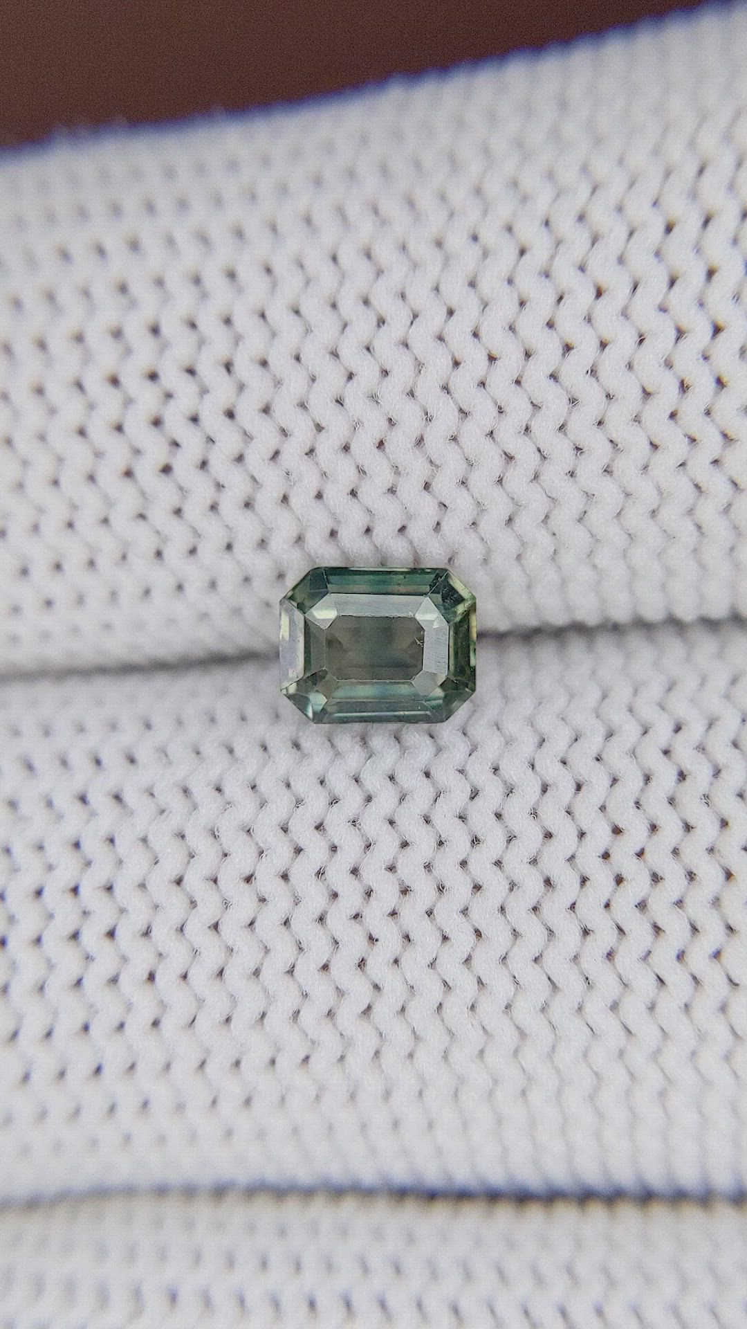 1.03 Ct. Bluish Green Sapphire from Kenya Size Video