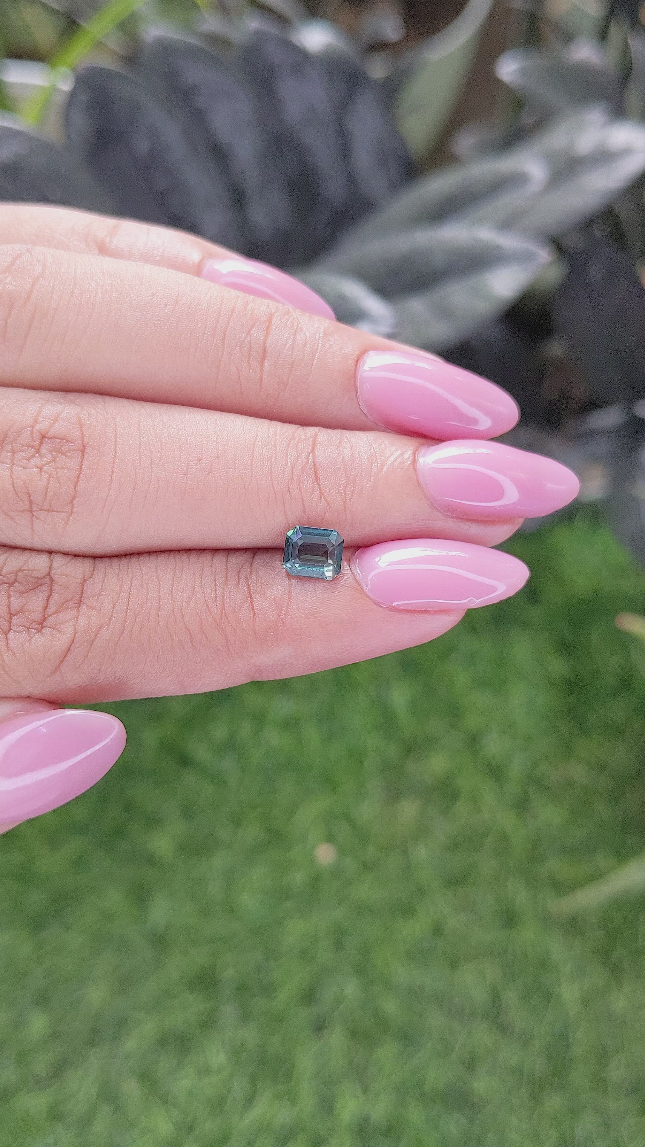 0.95 Ct. Greenish Blue Sapphire from Kenya Size Video