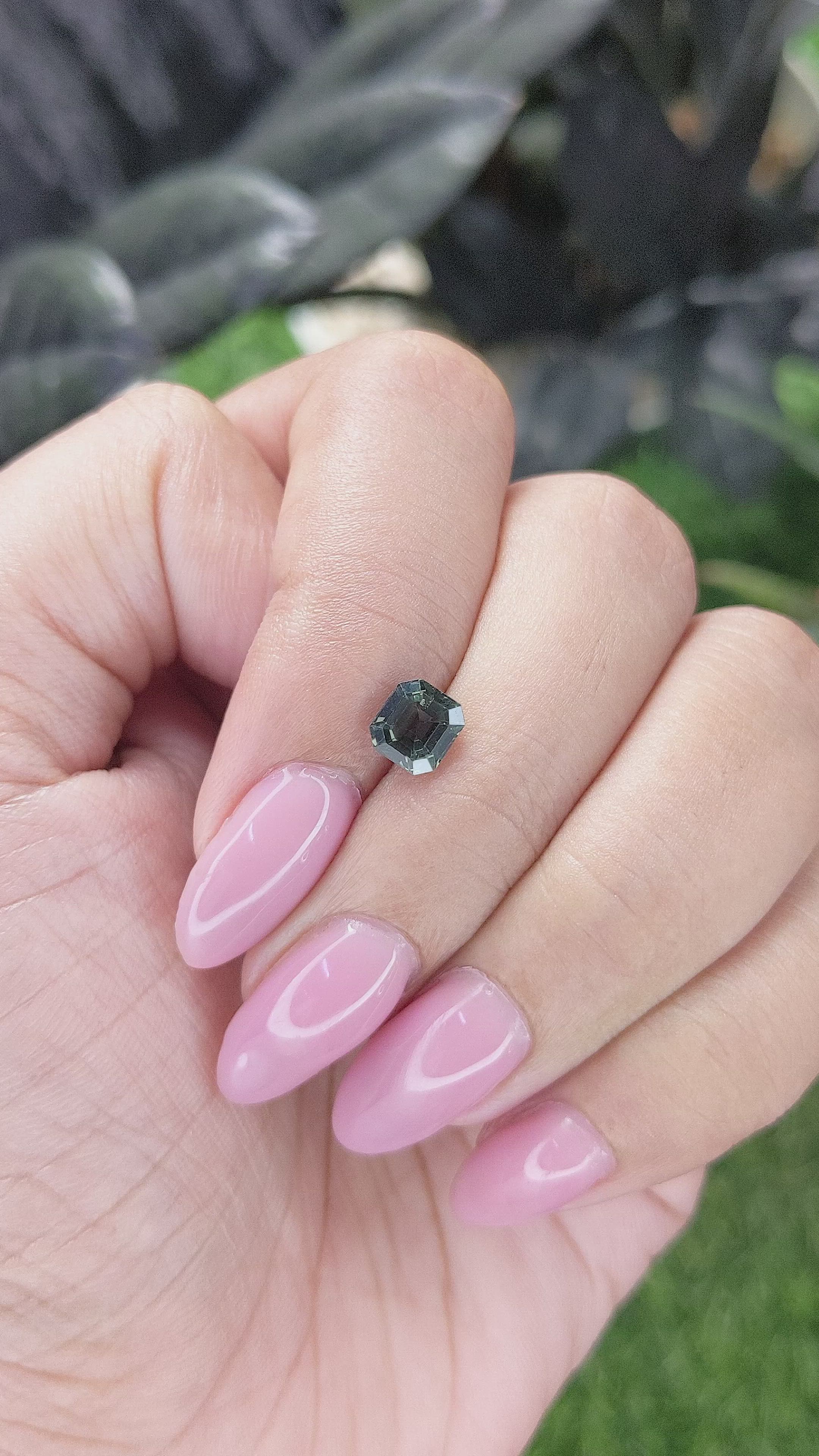 1.14 Ct. Bluish Green Sapphire from Kenya Size Video