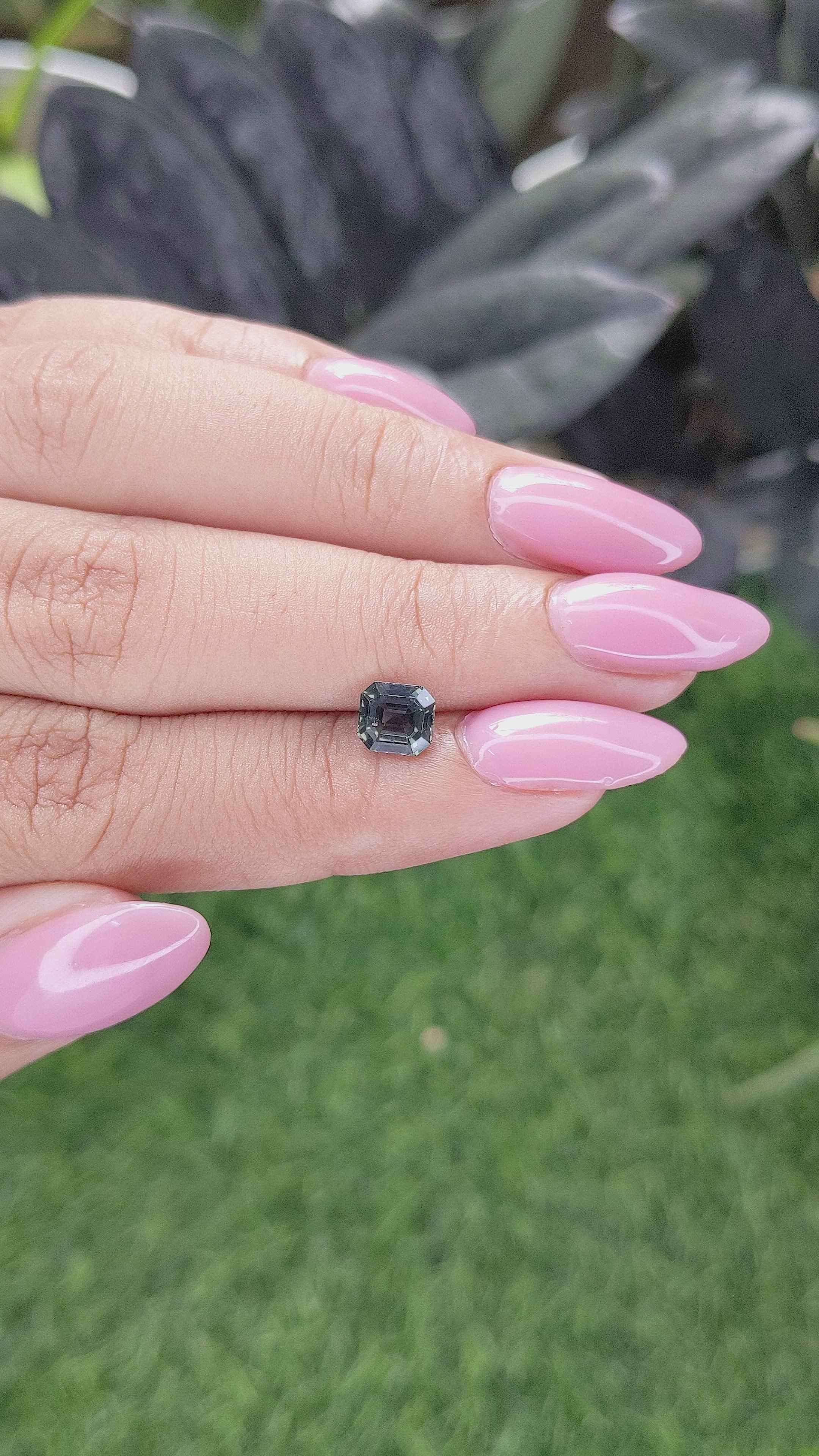 1.14 Ct. Bluish Green Sapphire from Kenya Size Video