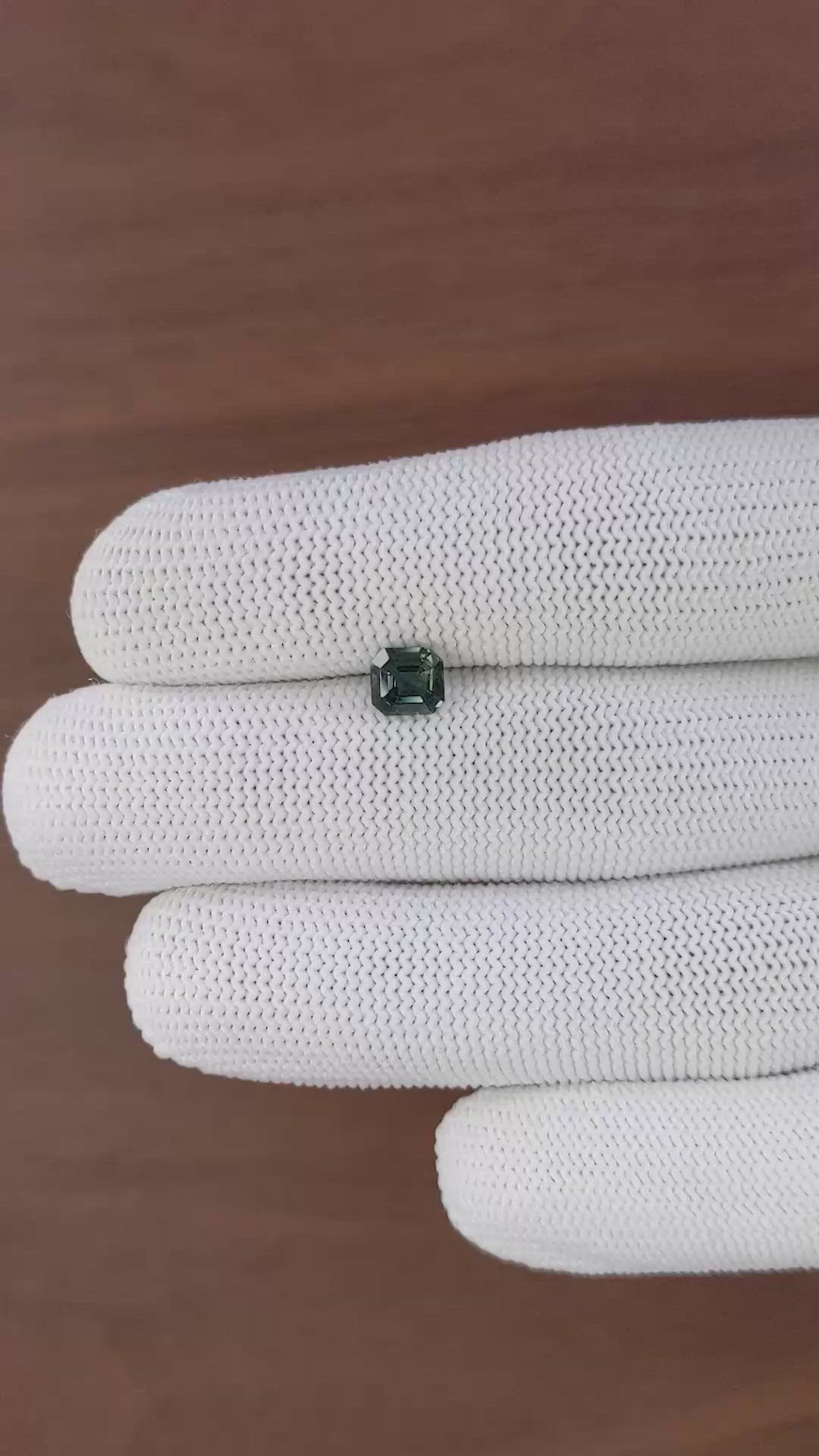 1.14 Ct. Bluish Green Sapphire from Kenya Size Video