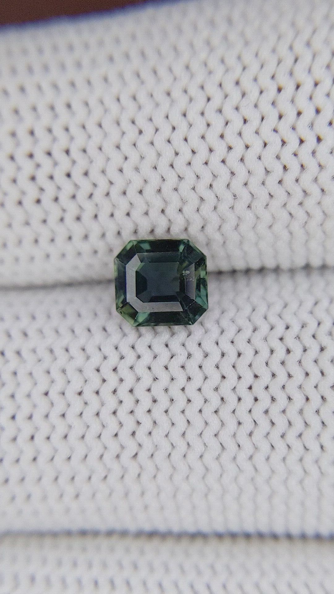1.14 Ct. Bluish Green Sapphire from Kenya Size Video