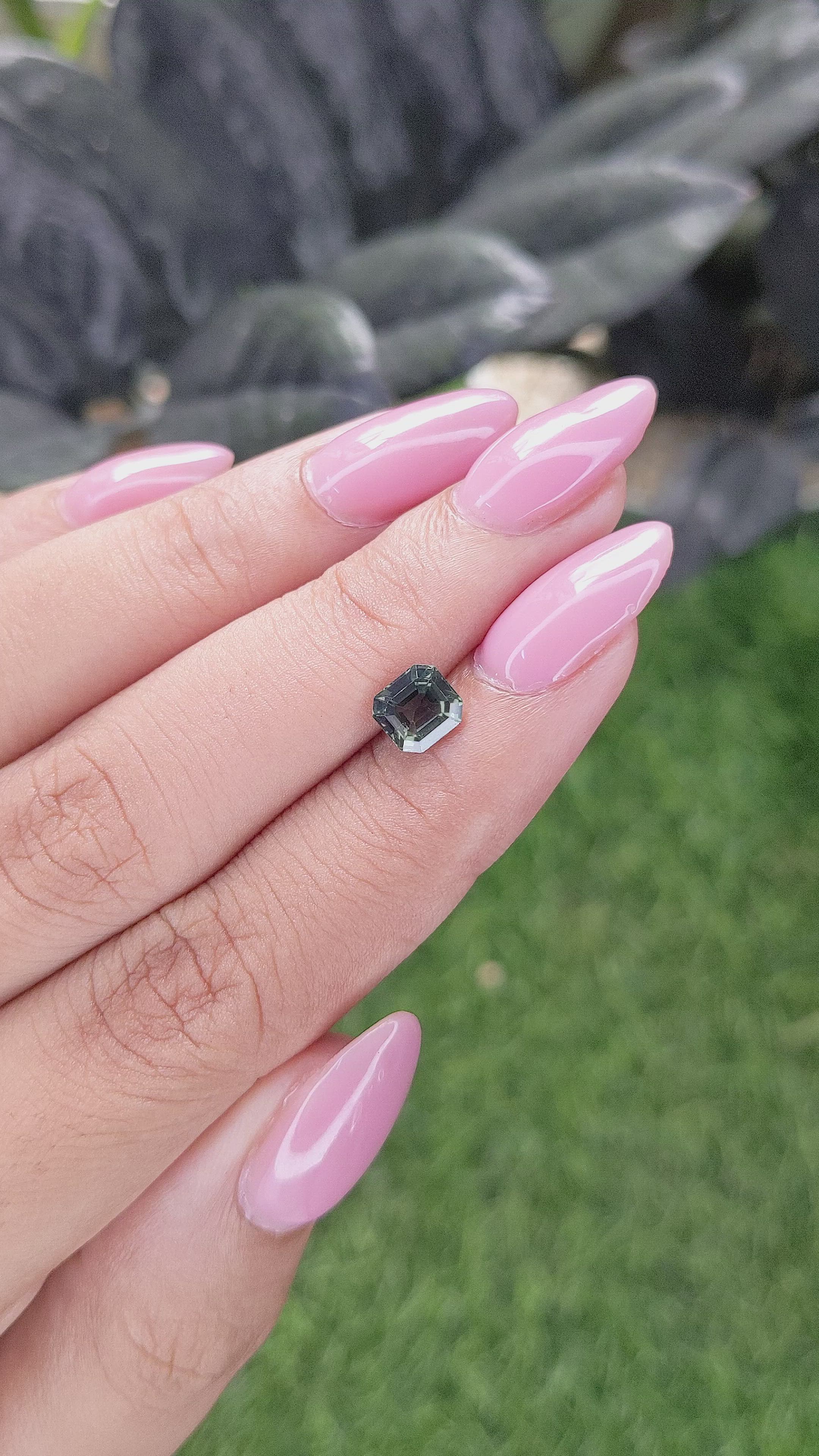 1.14 Ct. Bluish Green Sapphire from Kenya Size Video