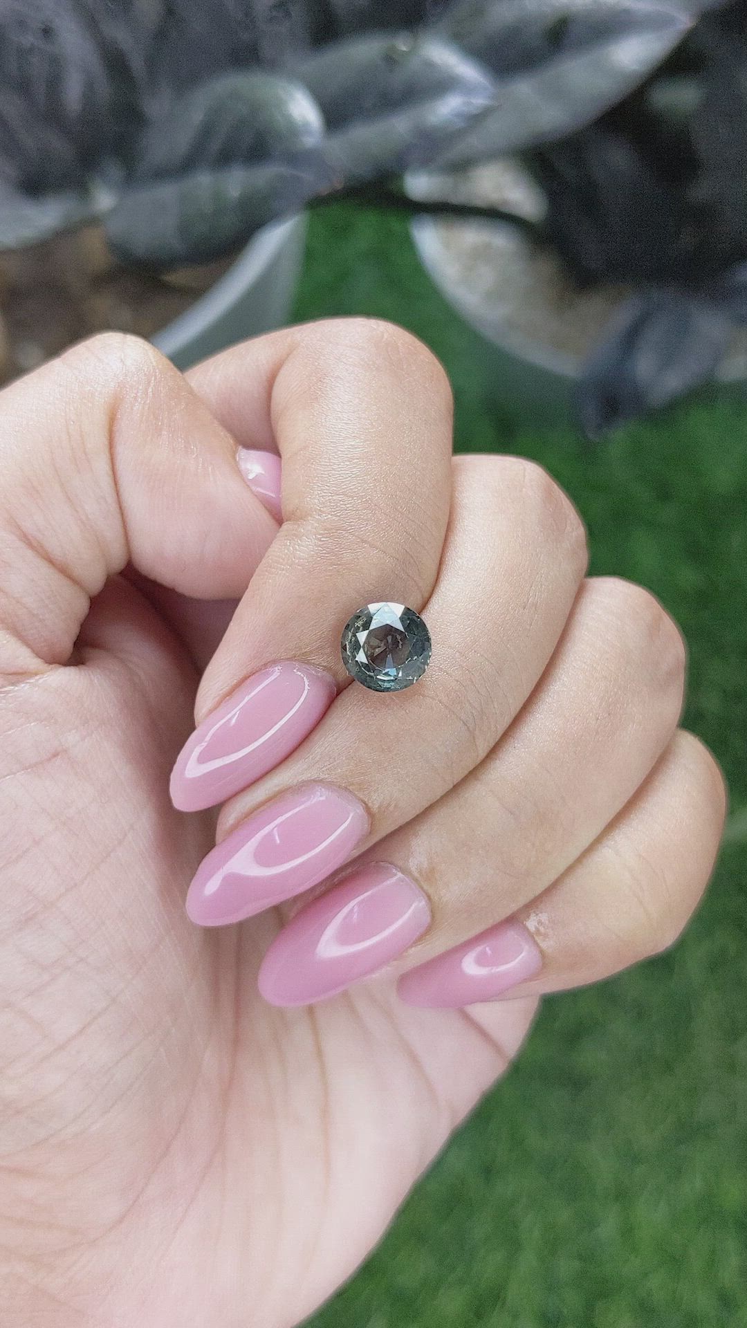 2.58 Ct. Bluish Green Sapphire from Kenya Size Video