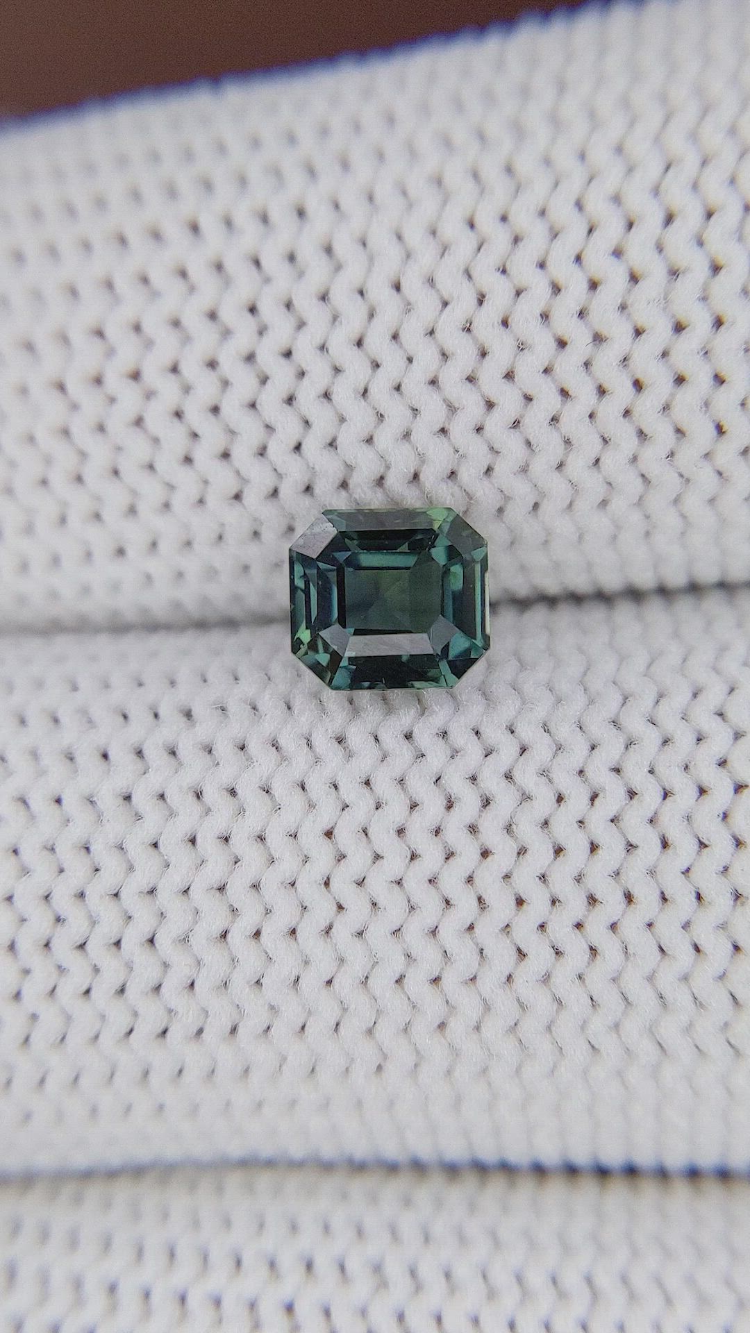 1.54 Ct. Bluish Green Sapphire from Kenya Size Video