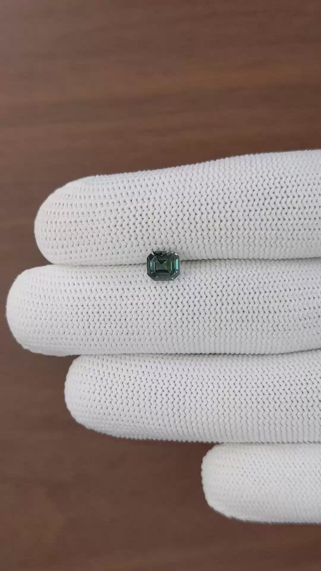 1.54 Ct. Bluish Green Sapphire from Kenya Size Video