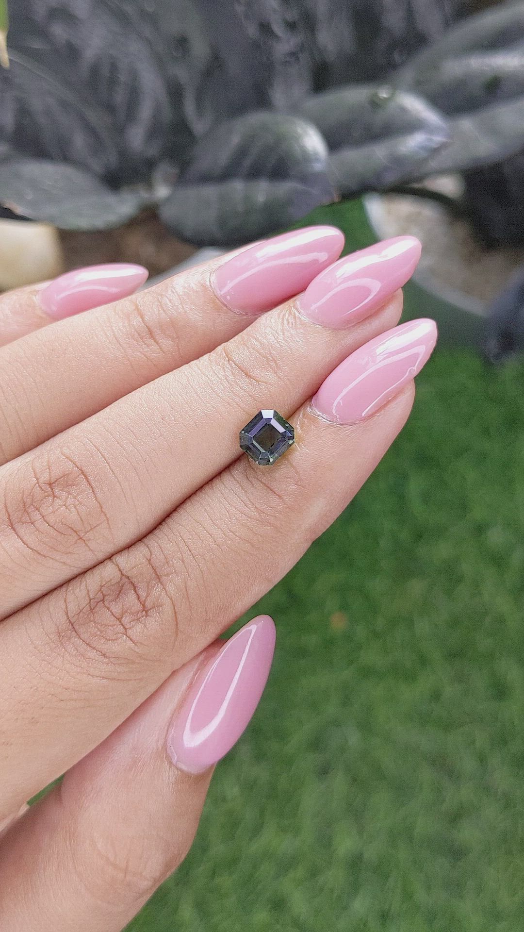 1.54 Ct. Bluish Green Sapphire from Kenya Size Video