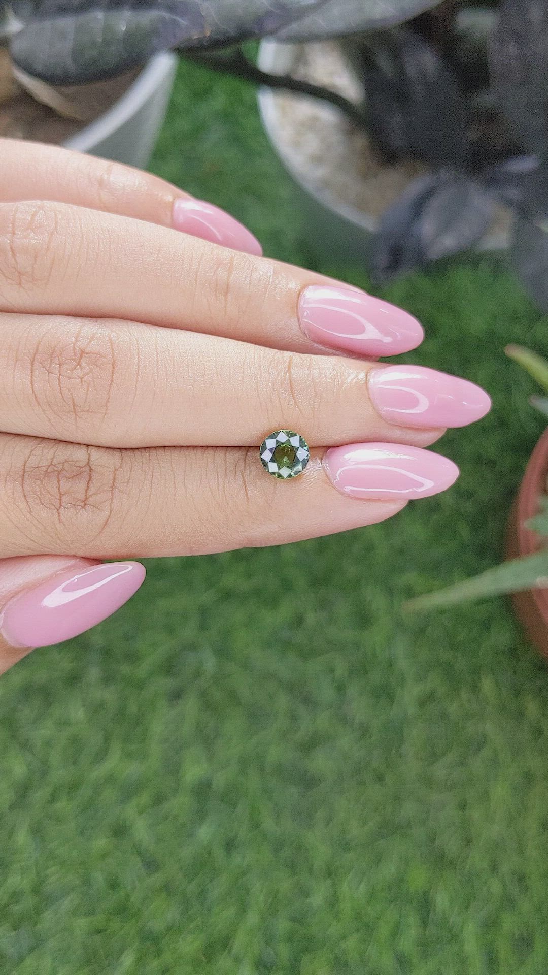 1.26 Ct. Bluish Green Sapphire from Kenya Size Video
