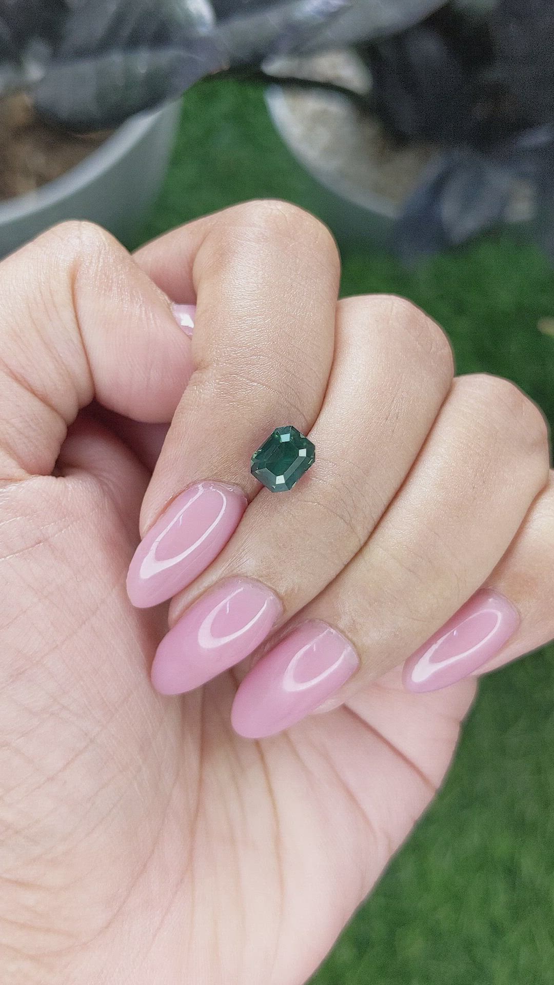 2.00 Ct. Bluish Green Sapphire from Kenya Size Video