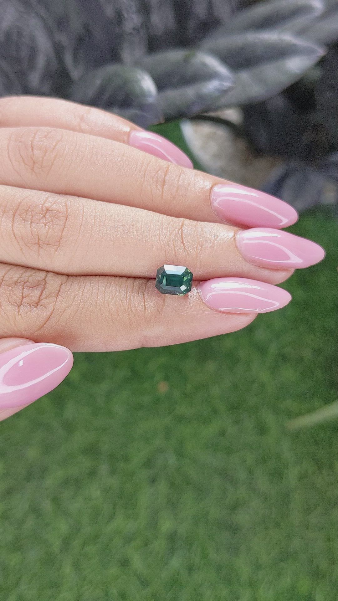 2.00 Ct. Bluish Green Sapphire from Kenya Size Video