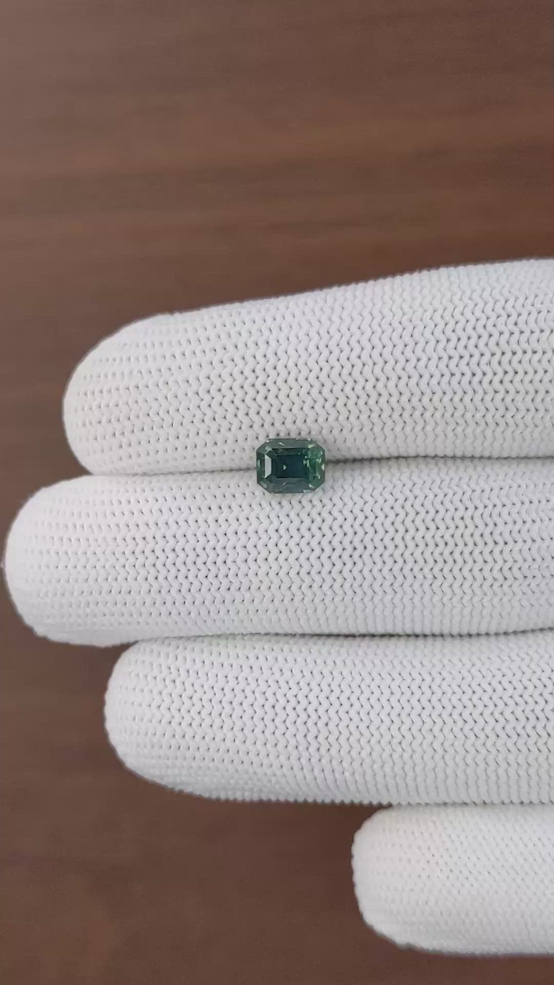 2.00 Ct. Bluish Green Sapphire from Kenya Size Video