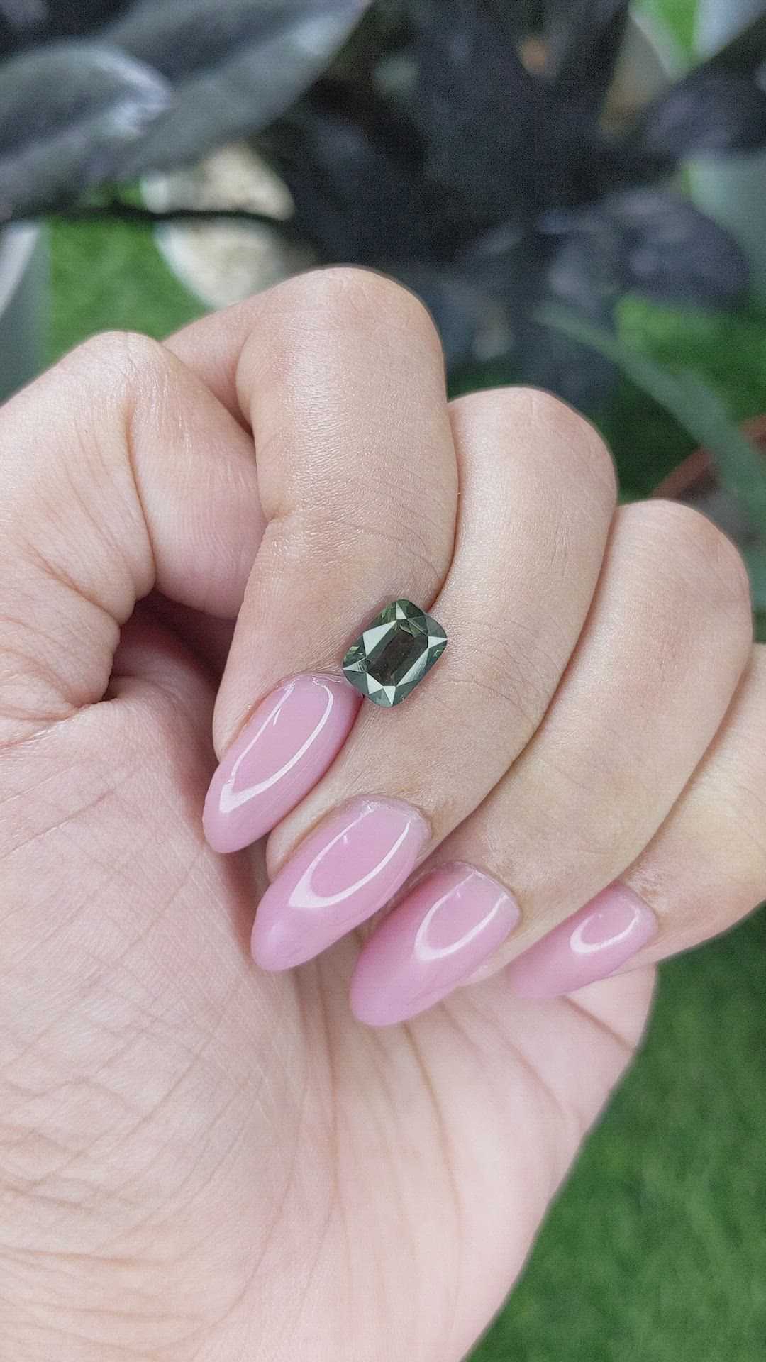 1.61 Ct. Green Sapphire from Kenya Size Video
