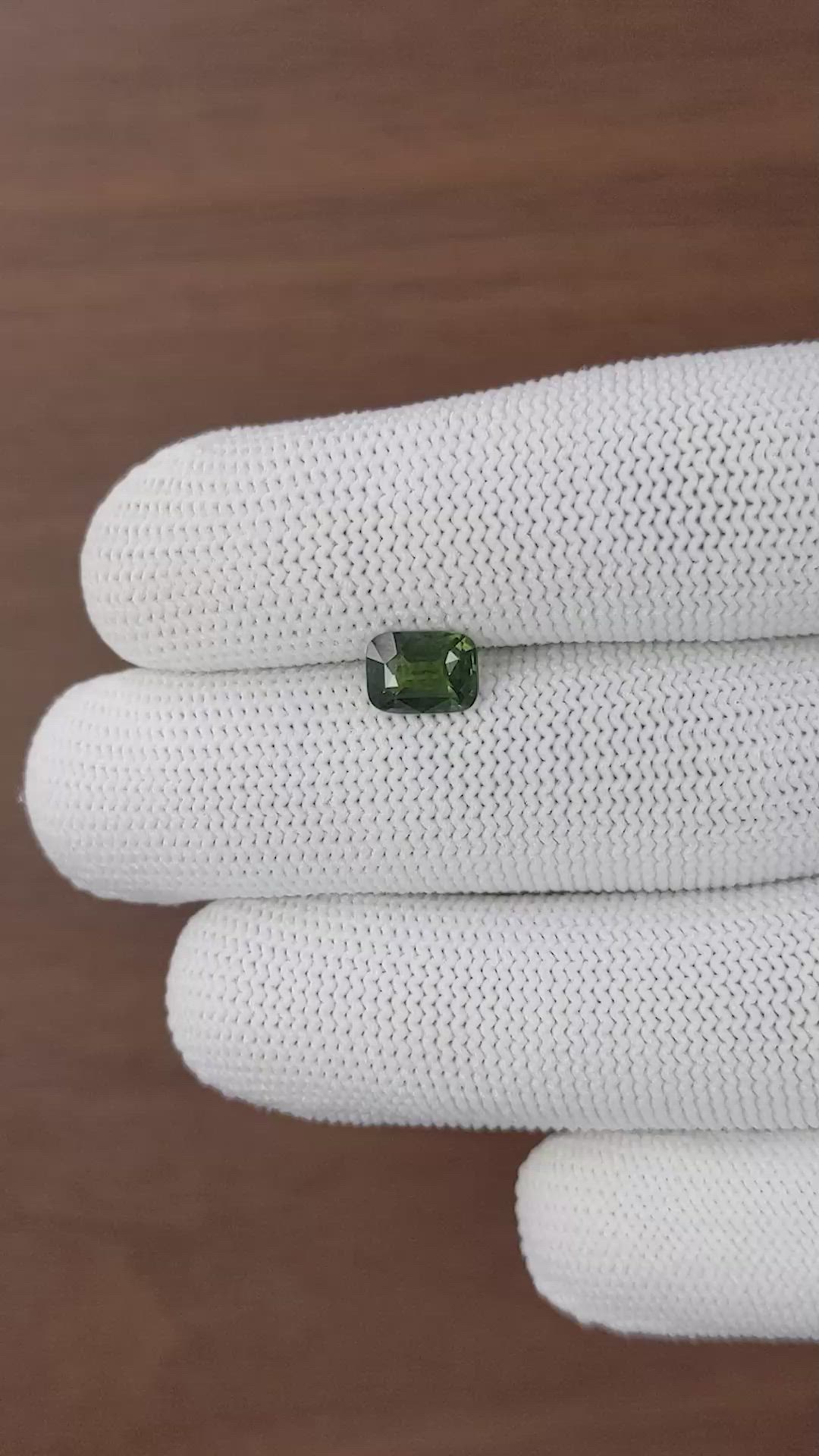 1.61 Ct. Green Sapphire from Kenya Size Video