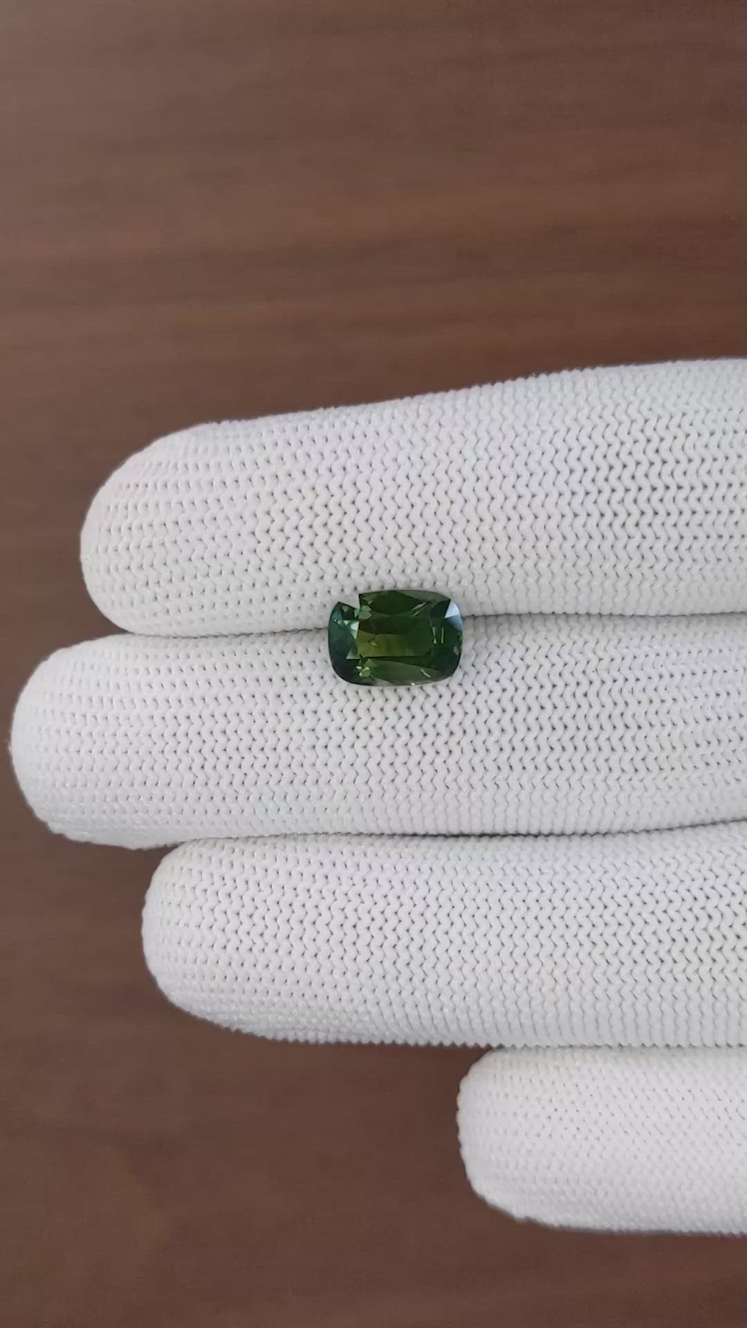 4.09 Ct. Bluish Green Sapphire from Kenya Size Video