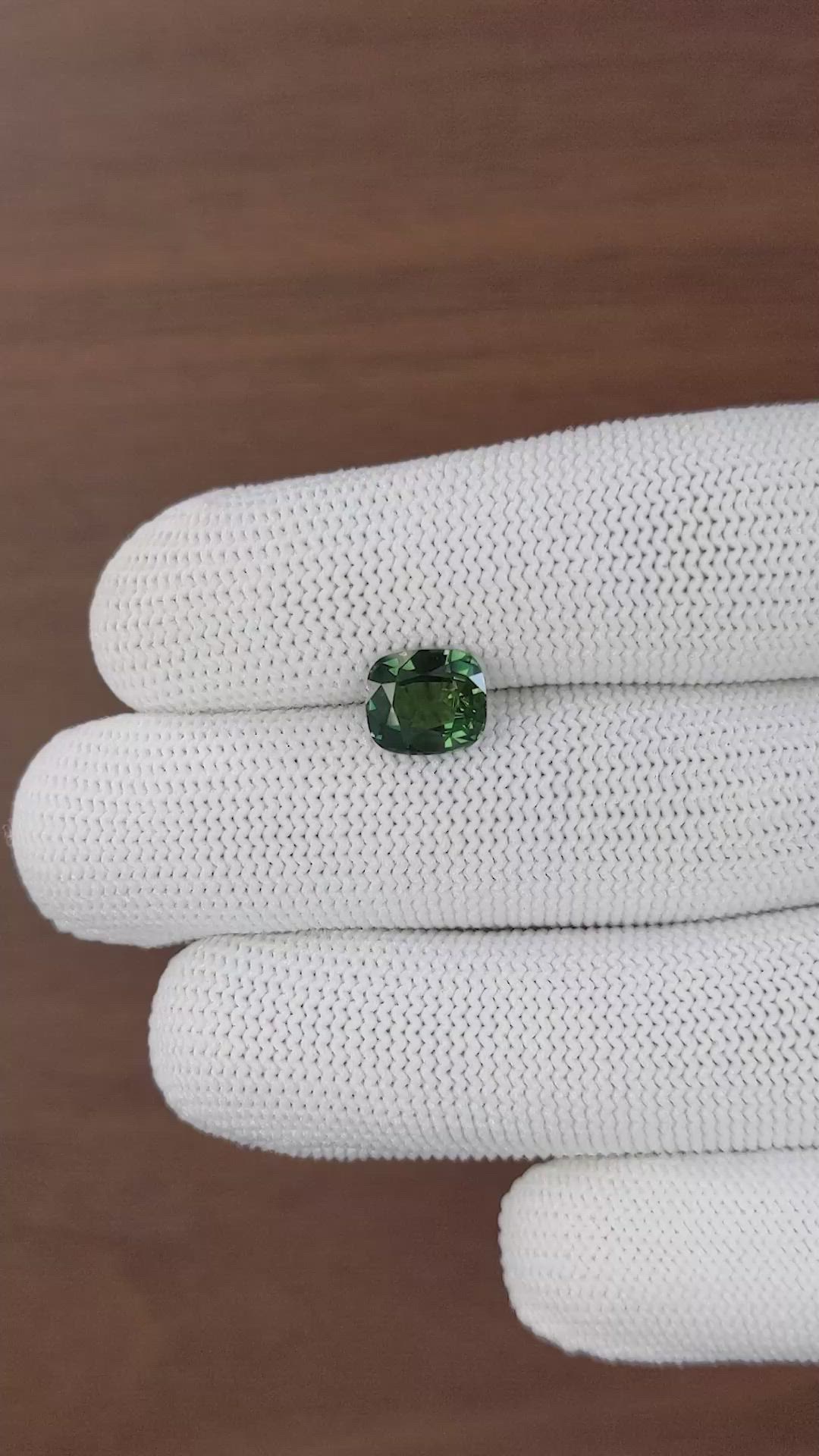 3.01 Ct. Bluish Green Sapphire from Kenya Size Video