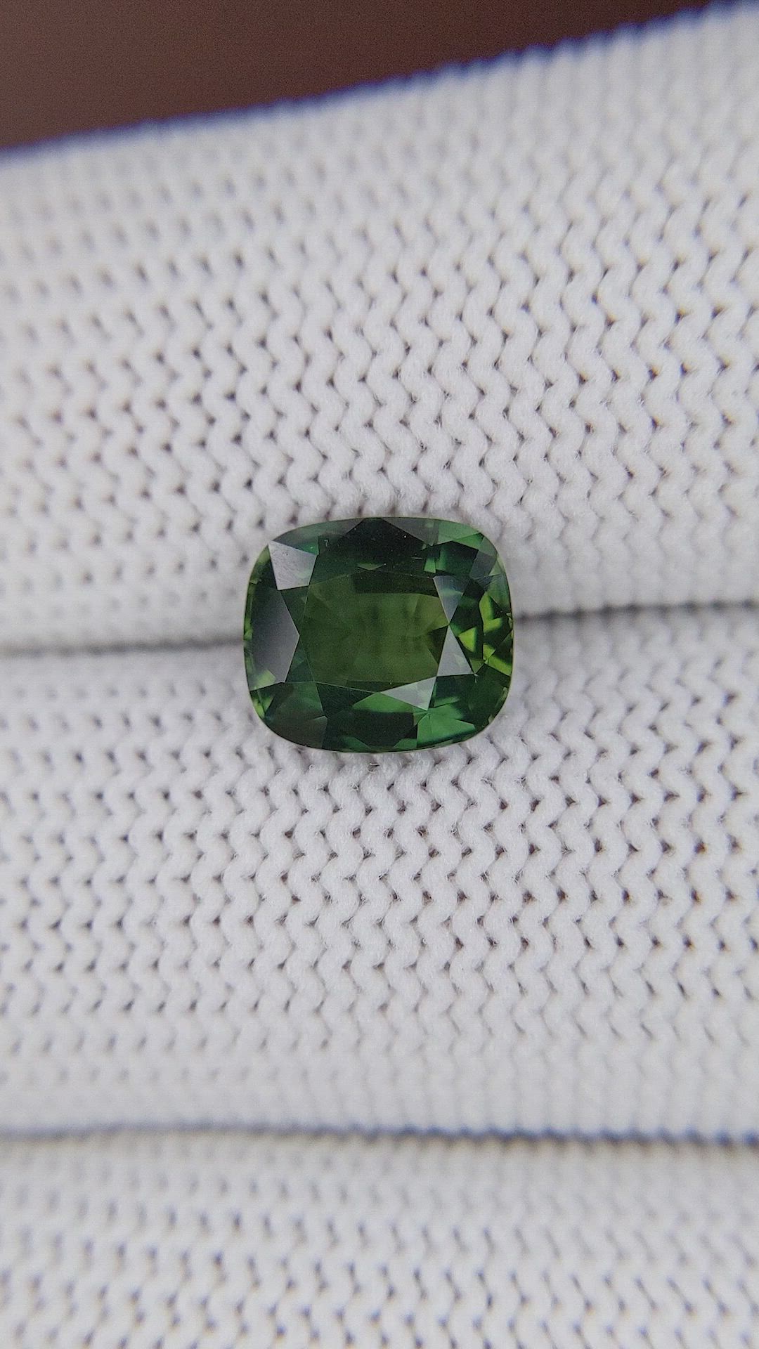 3.01 Ct. Bluish Green Sapphire from Kenya Size Video