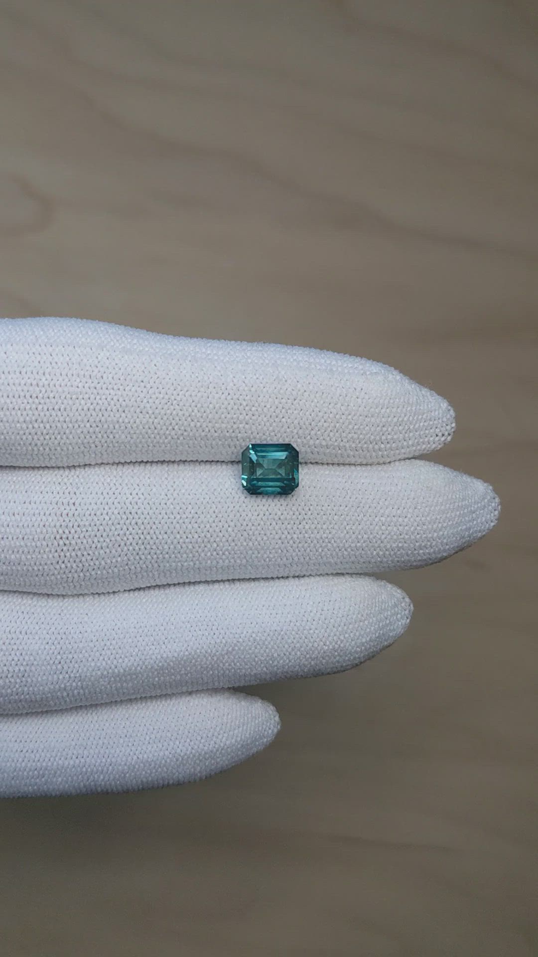 2.37 Ct. Greenish Blue Sapphire from Montana Size Video