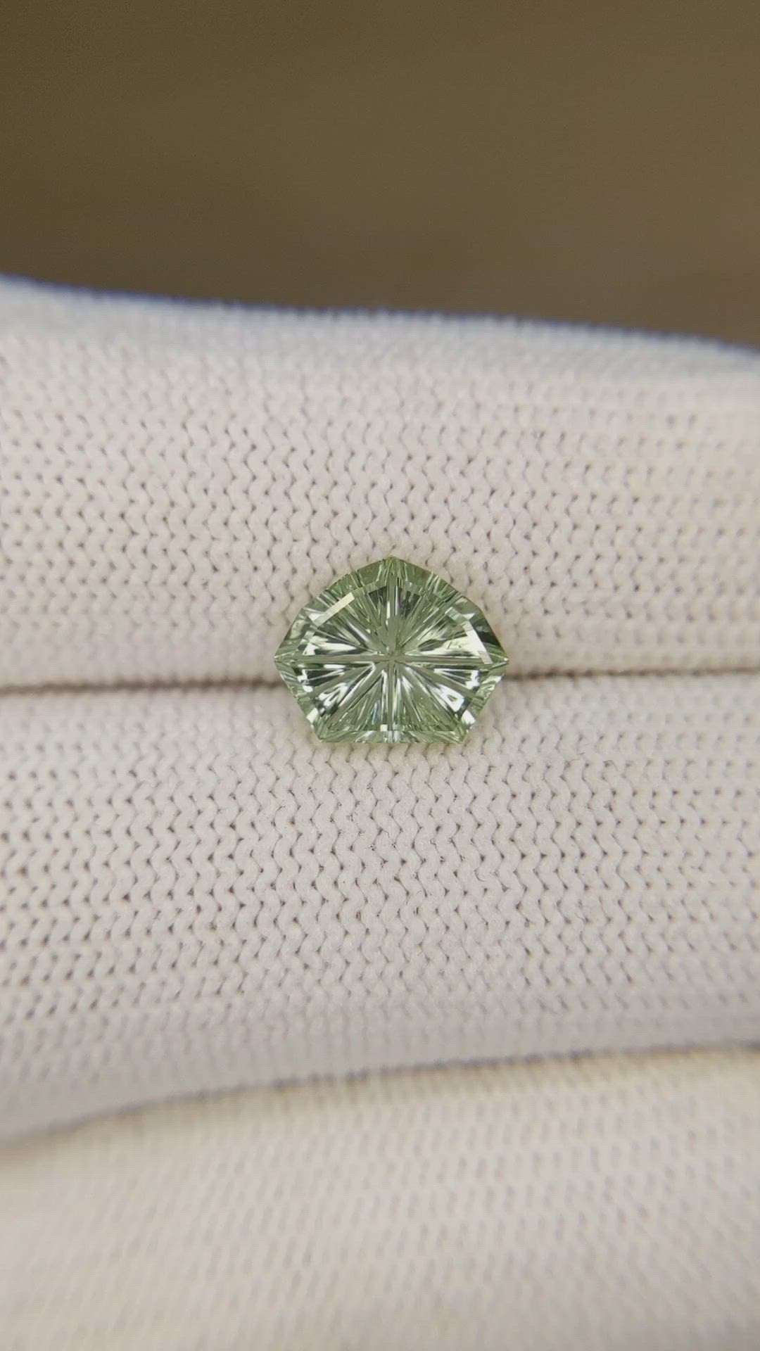 2.01 Ct. Yellowish Green Sapphire from Montana Size Video