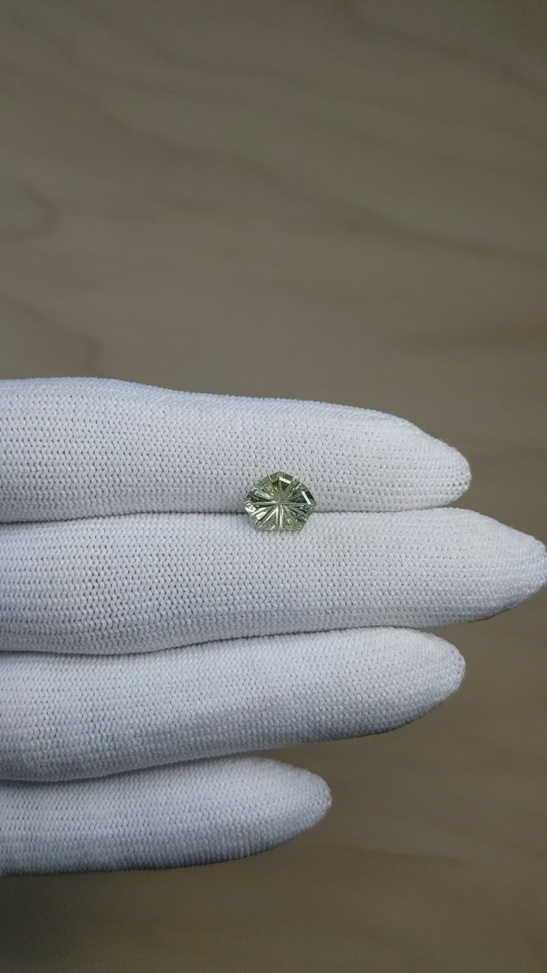2.01 Ct. Yellowish Green Sapphire from Montana Size Video