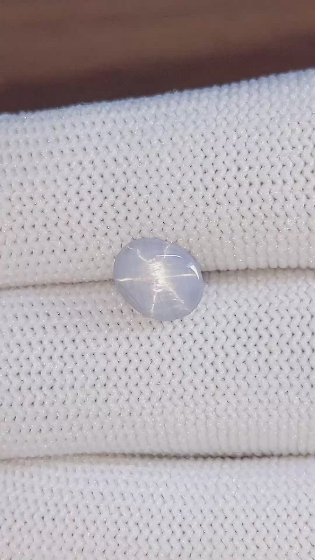 2.63 Ct. Grey Star Sapphire from Ceylon (Sri Lanka) Size Video