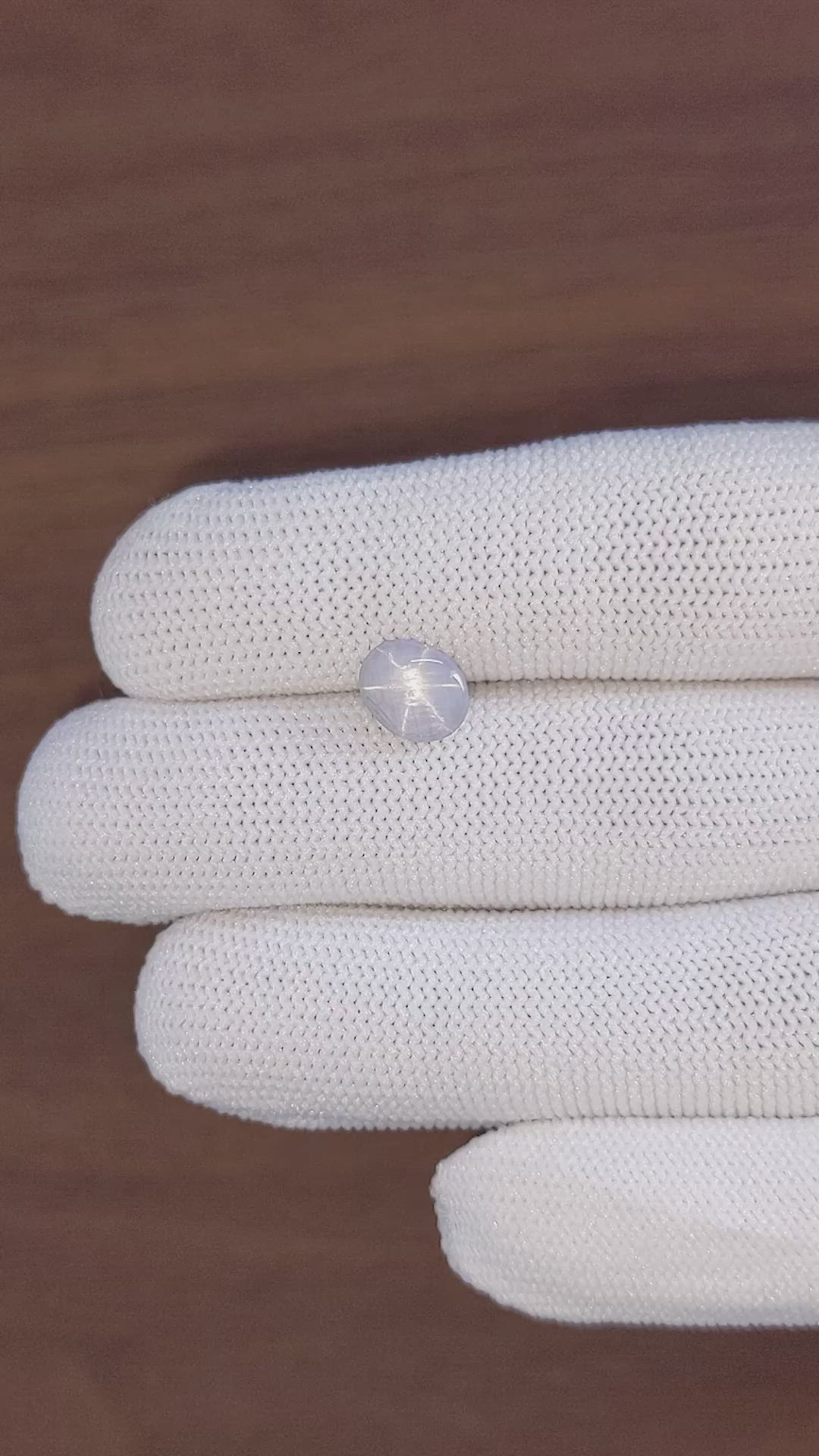2.63 Ct. Grey Star Sapphire from Ceylon (Sri Lanka) Size Video