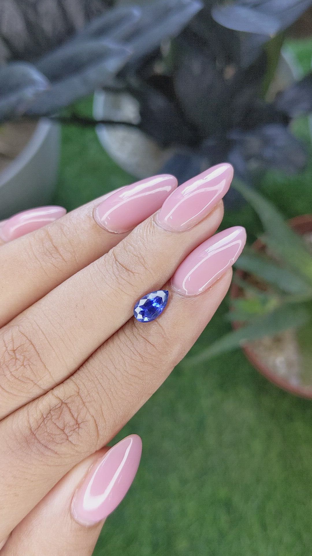 0.99 Ct. Blue Sapphire from Ceylon (Sri Lanka) Size Video