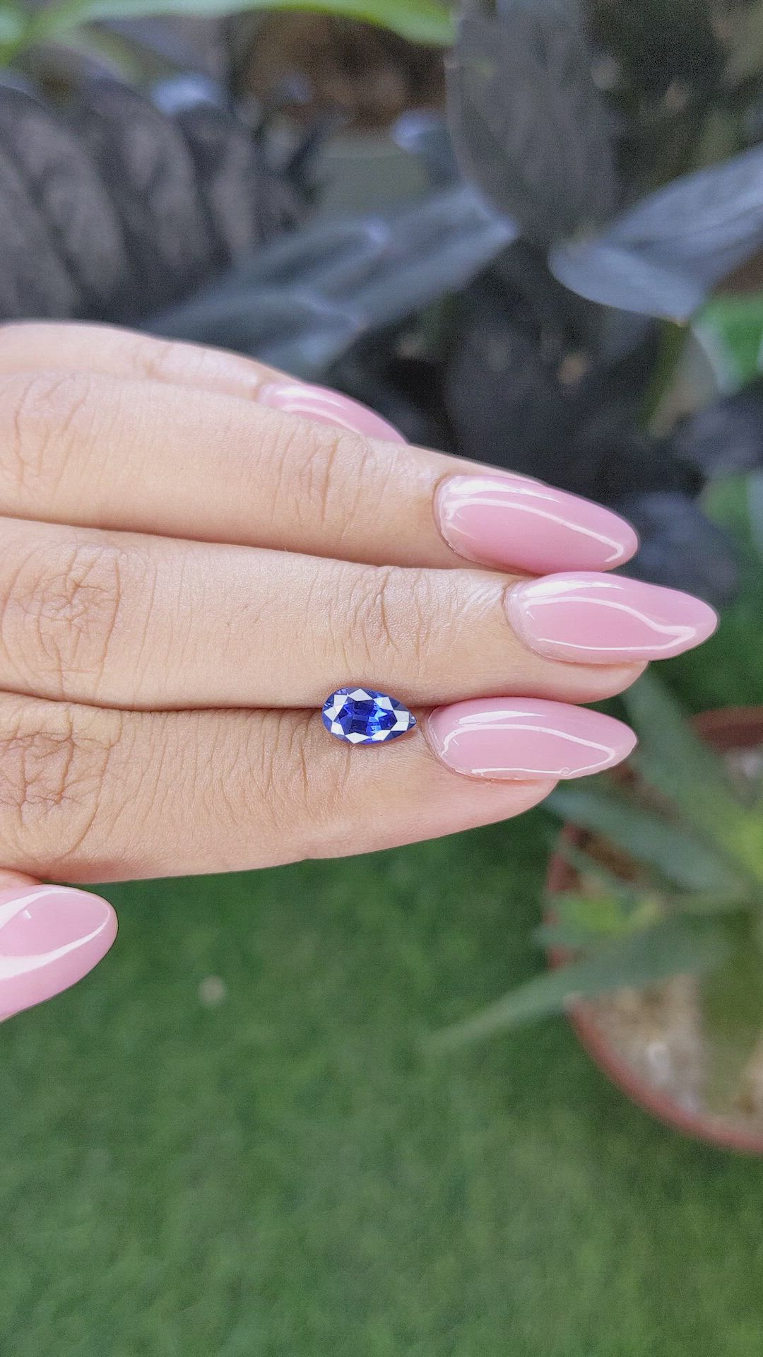 0.99 Ct. Blue Sapphire from Ceylon (Sri Lanka) Size Video