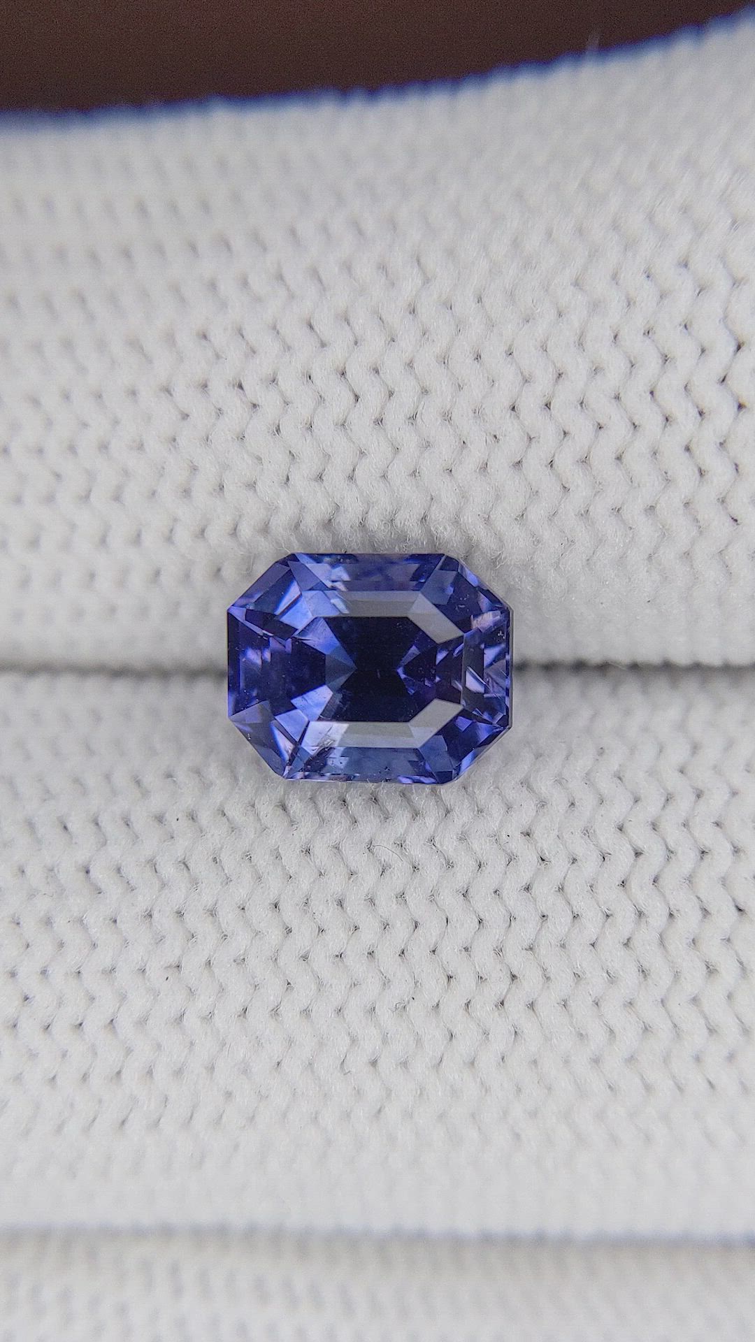 2.60 Ct. Purplish Blue Sapphire from Ceylon (Sri Lanka) Size Video