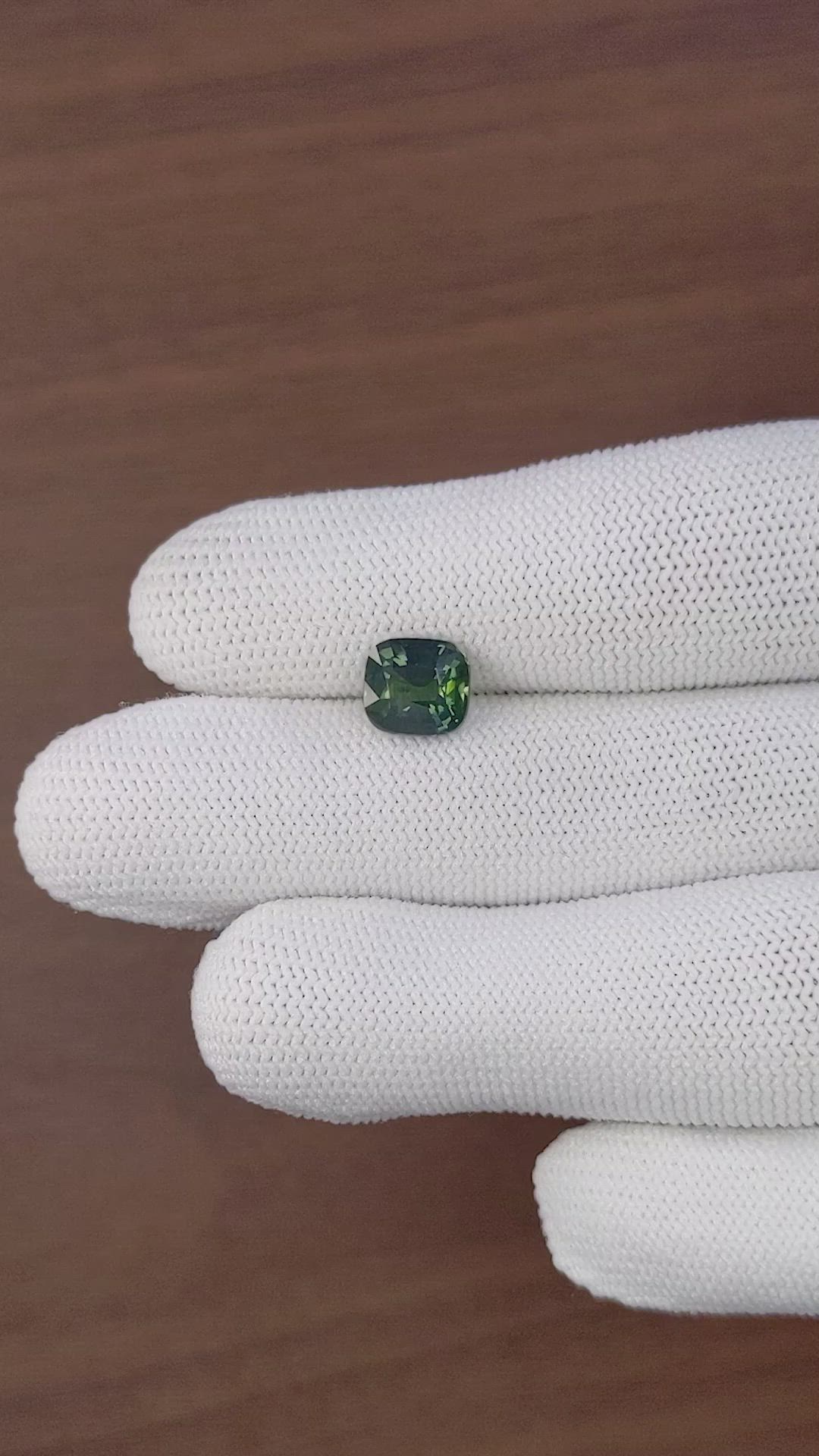 3.16 Ct. Bluish Green Sapphire from Madagascar Size Video