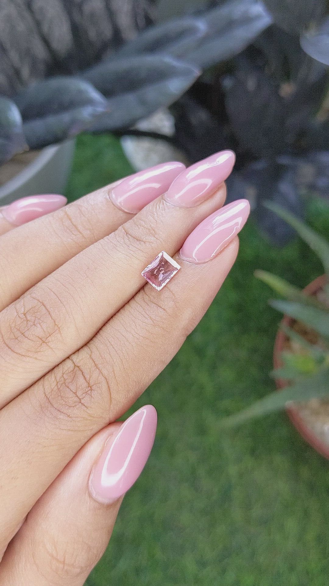 0.99 Ct. Pink Sapphire from Ceylon (Sri Lanka) Size Video