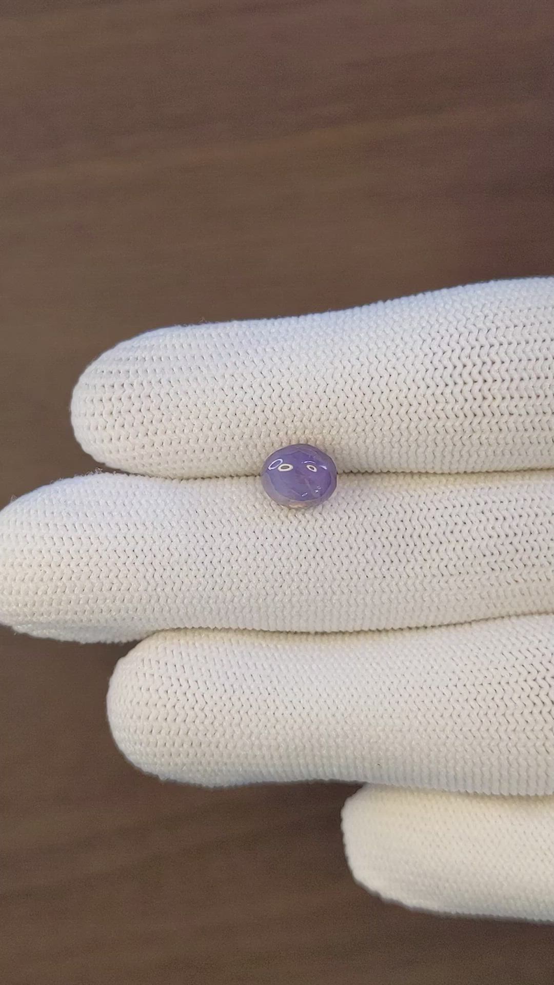 3.78 Ct. Purple Star Sapphire from Ceylon (Sri Lanka) Size Video
