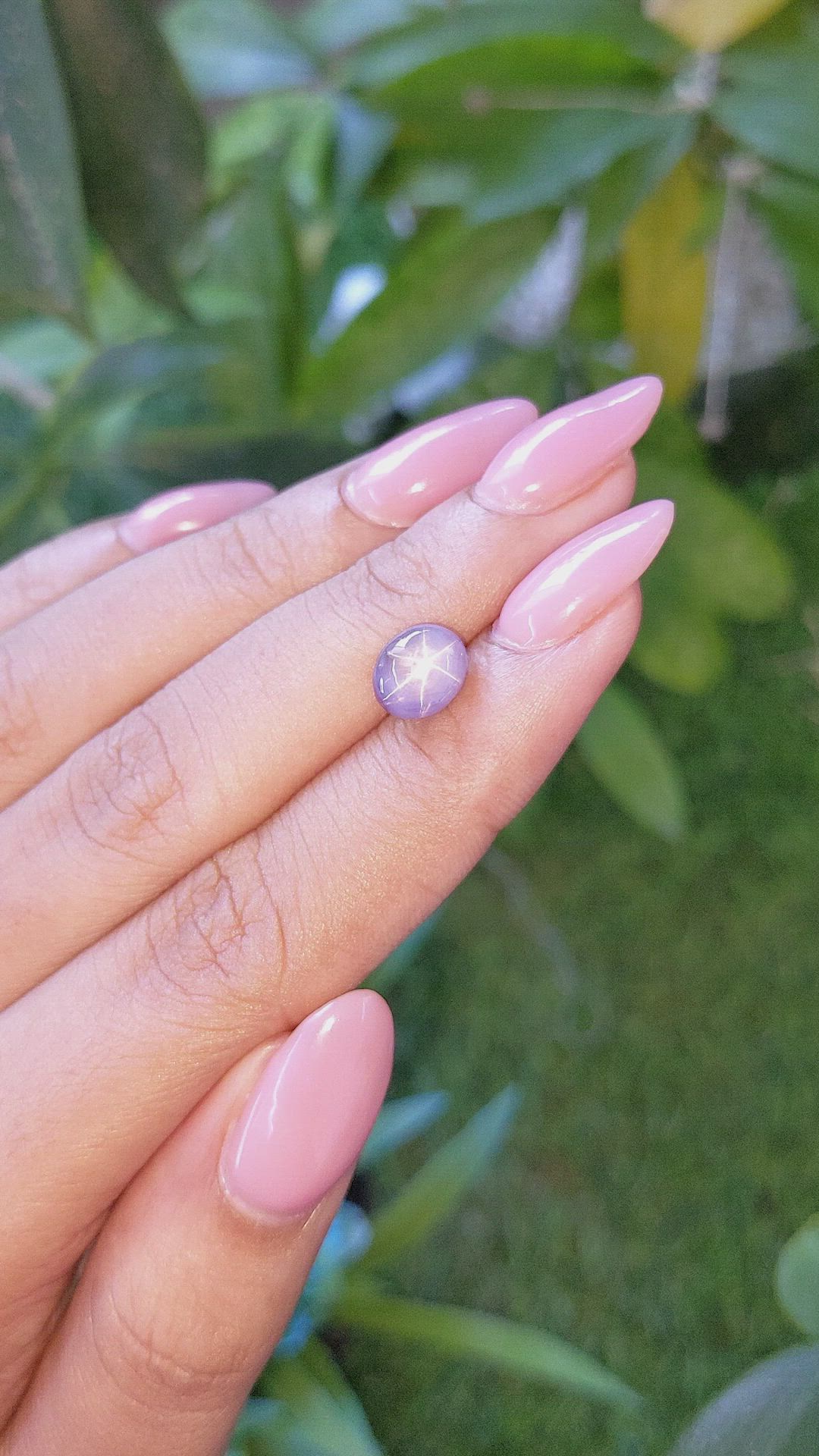 3.78 Ct. Purple Star Sapphire from Ceylon (Sri Lanka) Size Video