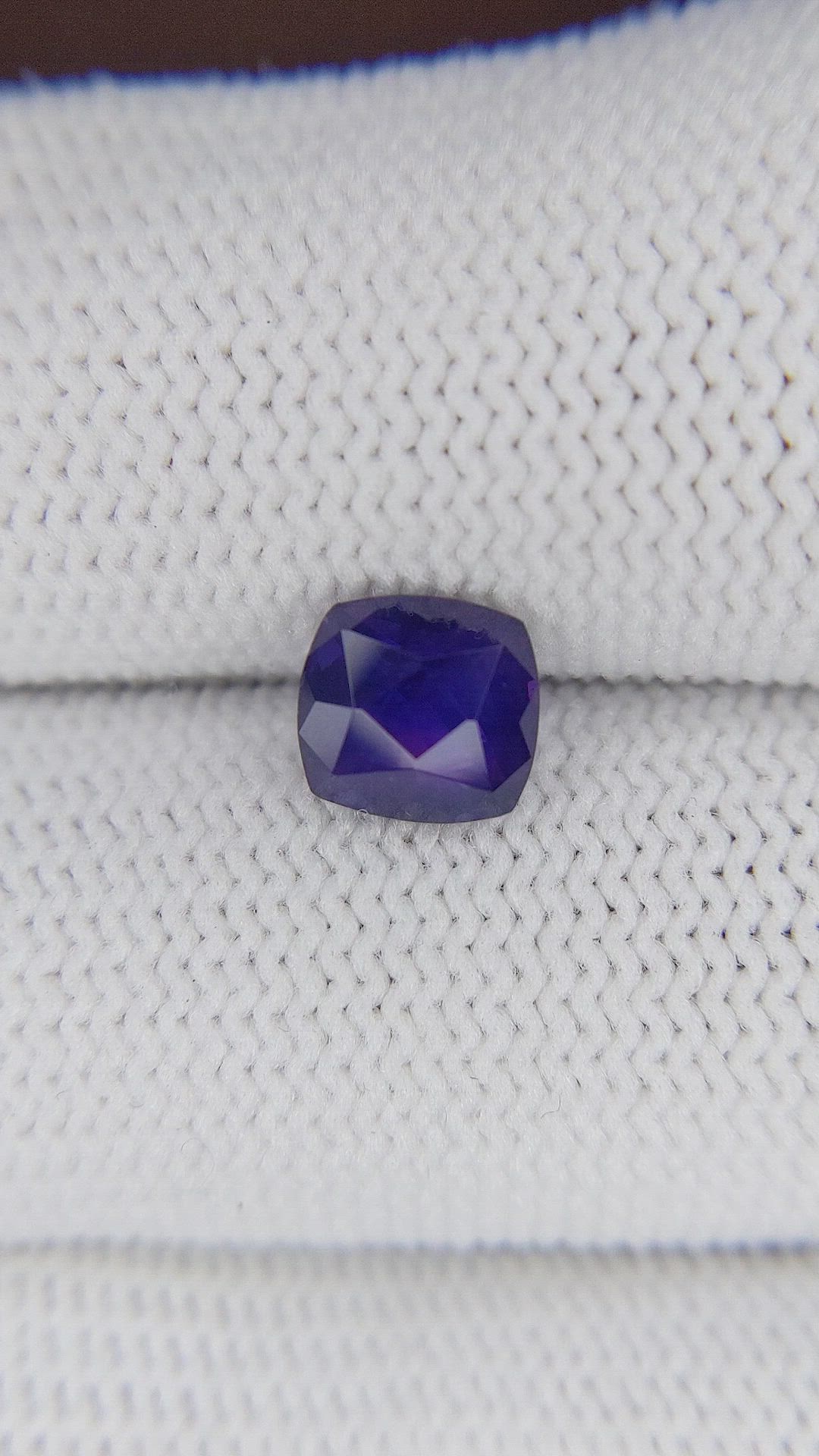 1.76 Ct. Bluish Purple Sapphire from Ceylon (Sri Lanka) Size Video