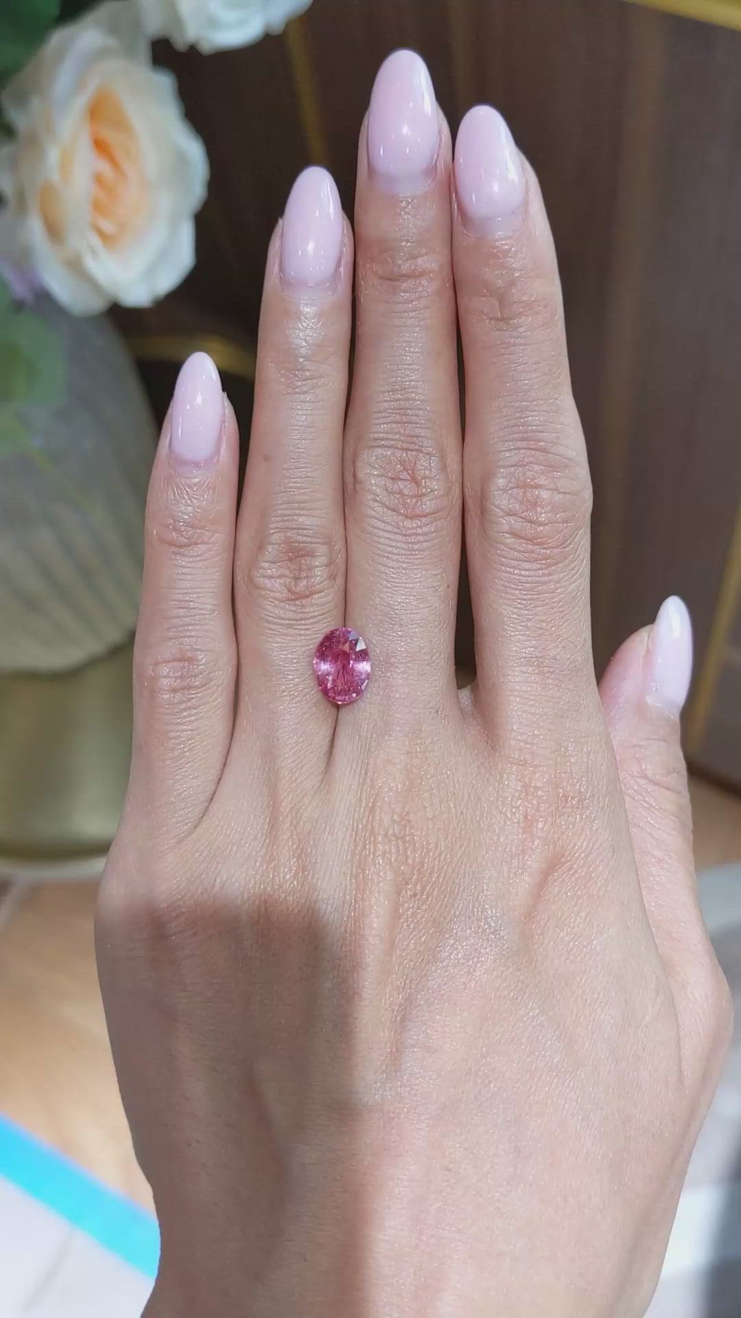 3.54 Ct. Padparadscha Sapphire from Madagascar Size Video