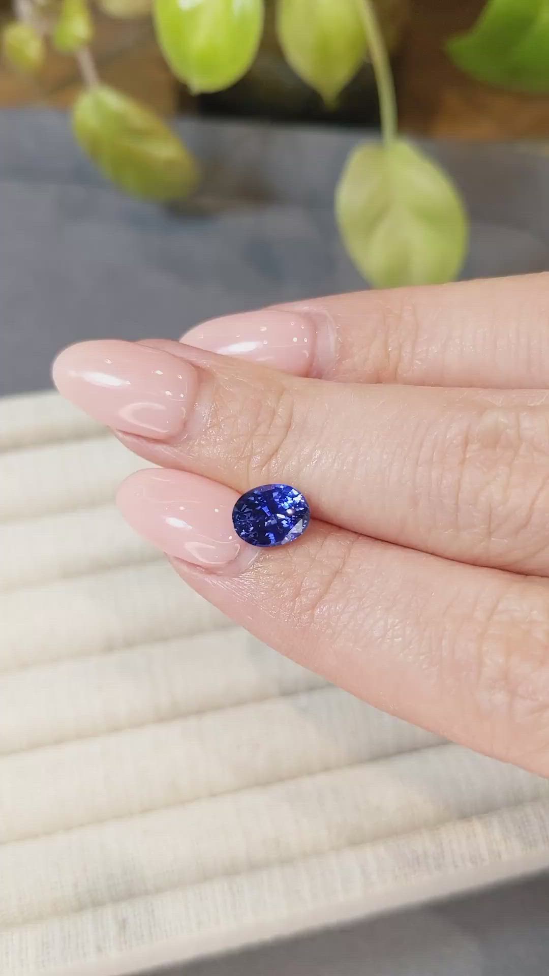2.07 Ct. Blue Sapphire from Ceylon (Sri Lanka) Size Video