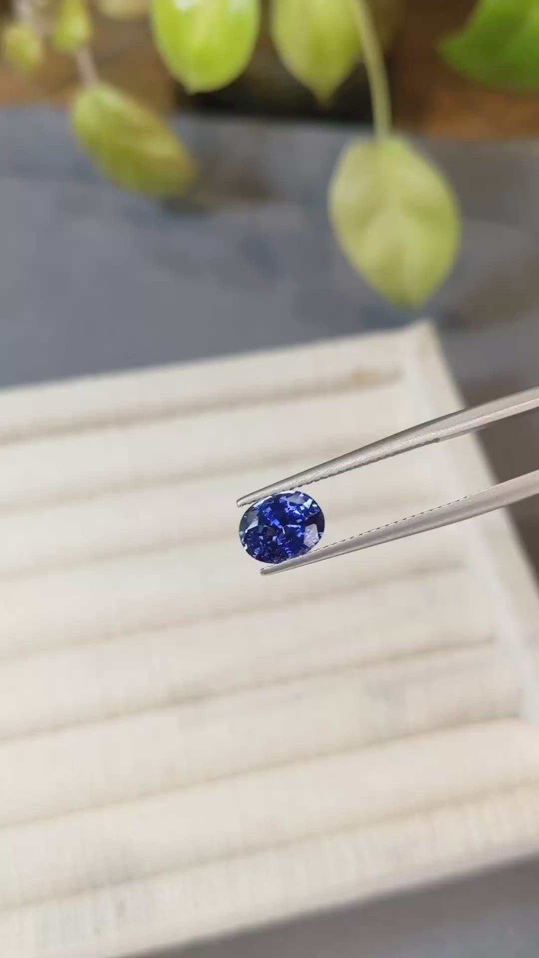 2.07 Ct. Blue Sapphire from Ceylon (Sri Lanka) Size Video