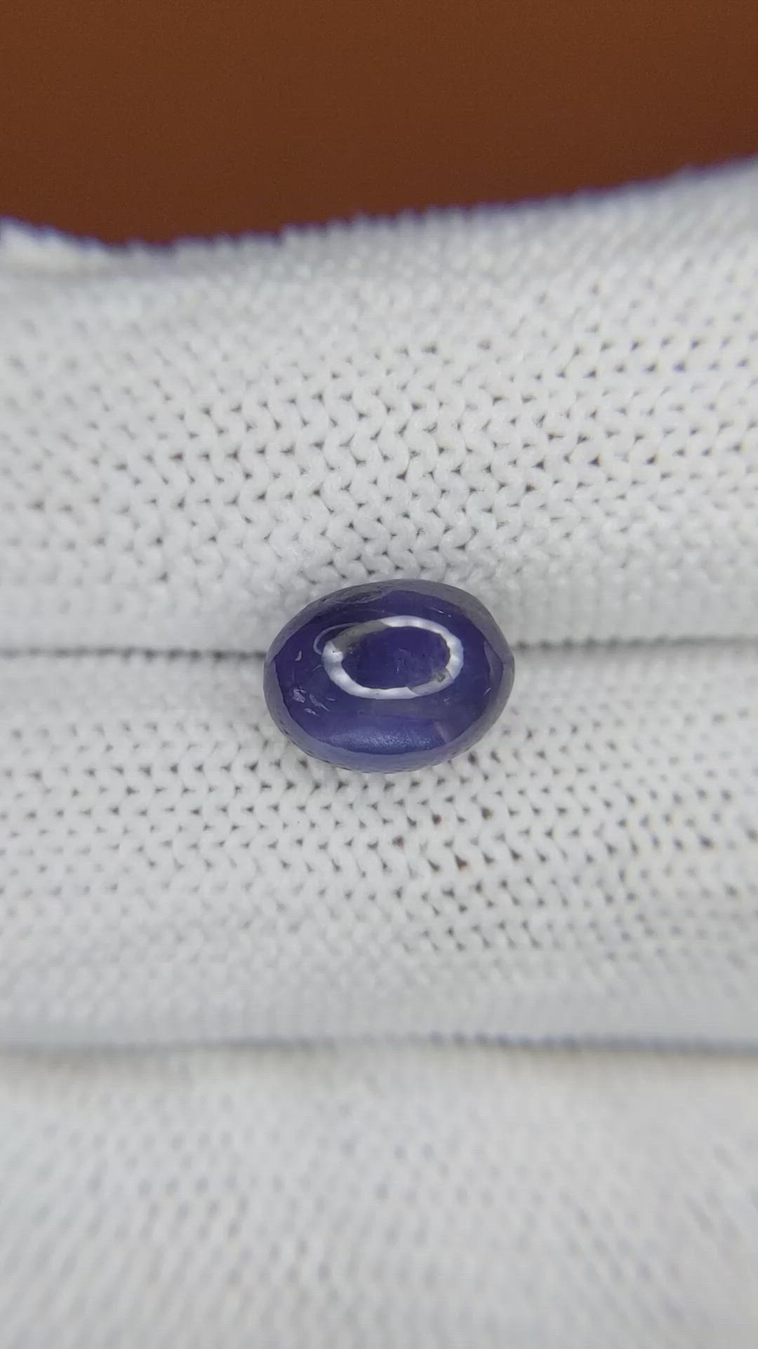4.19 Ct. Purplish Blue Star Sapphire from Ceylon (Sri Lanka) Size Video