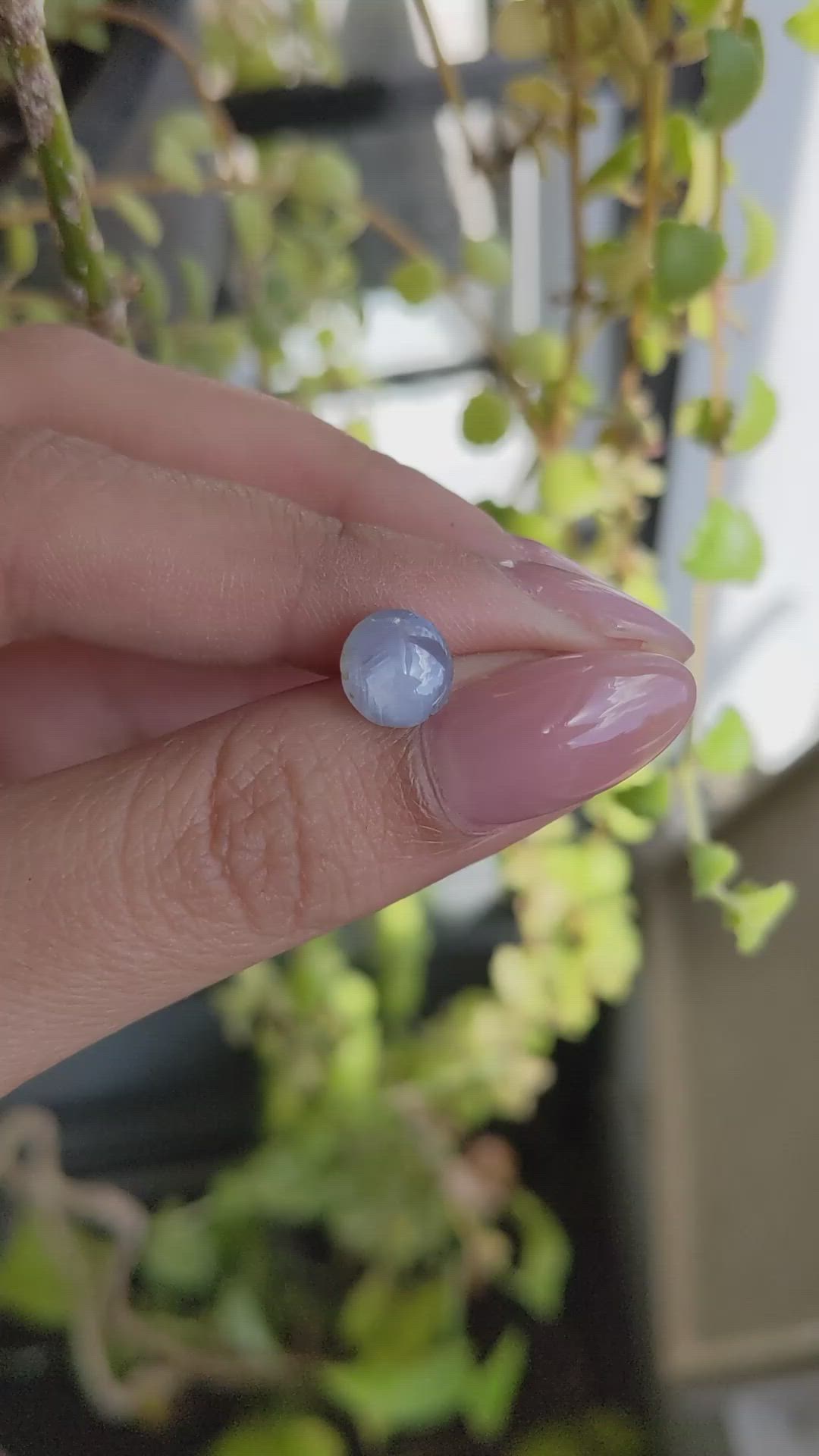 2.82 Ct. Greyish Blue Star Sapphire from Ceylon (Sri Lanka) Size Video