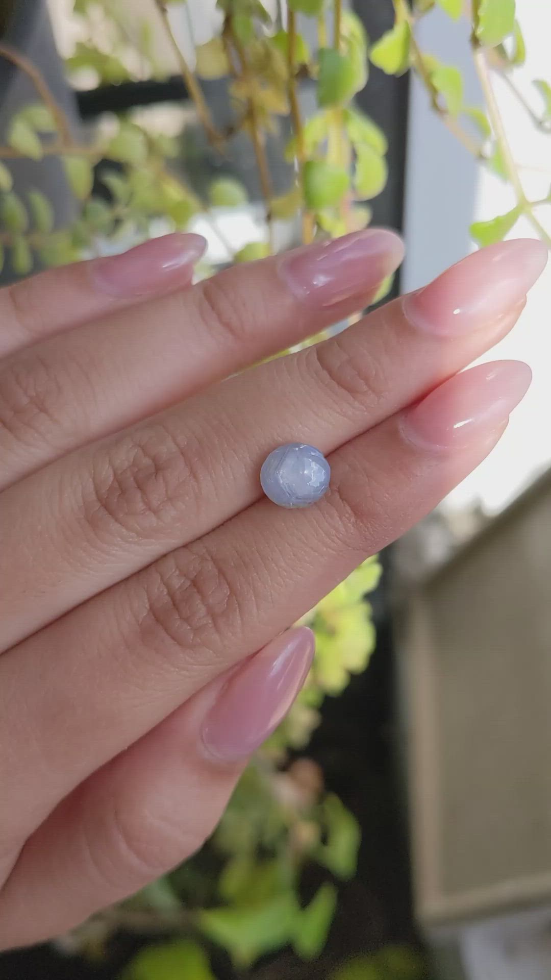 2.82 Ct. Greyish Blue Star Sapphire from Ceylon (Sri Lanka) Size Video
