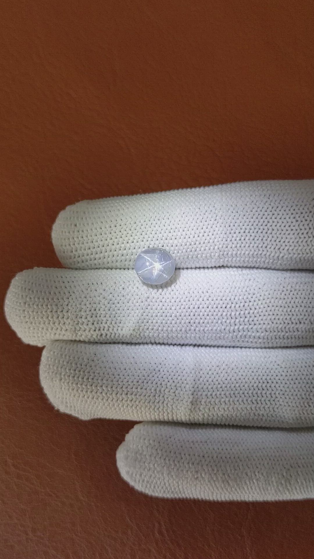 2.82 Ct. Greyish Blue Star Sapphire from Ceylon (Sri Lanka) Size Video