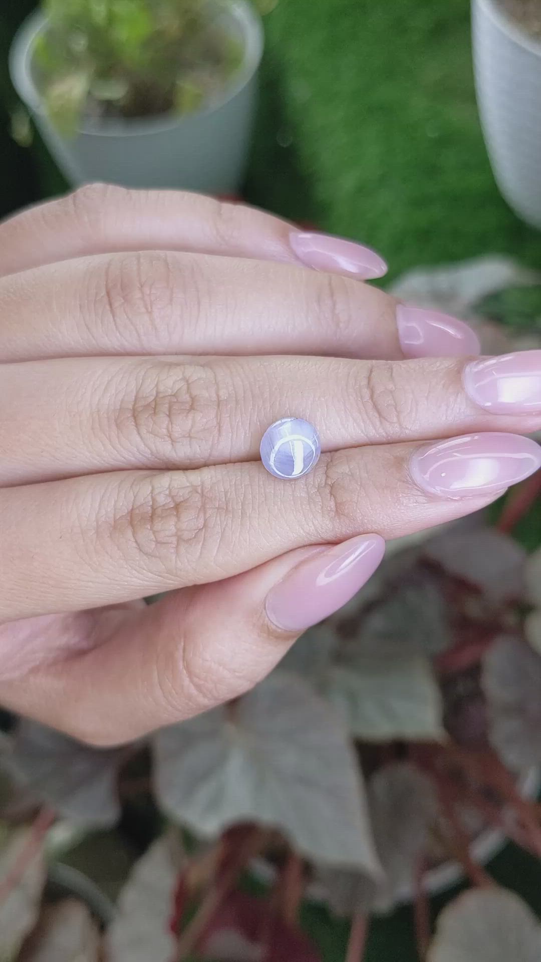 2.82 Ct. Greyish Blue Star Sapphire from Ceylon (Sri Lanka) Size Video