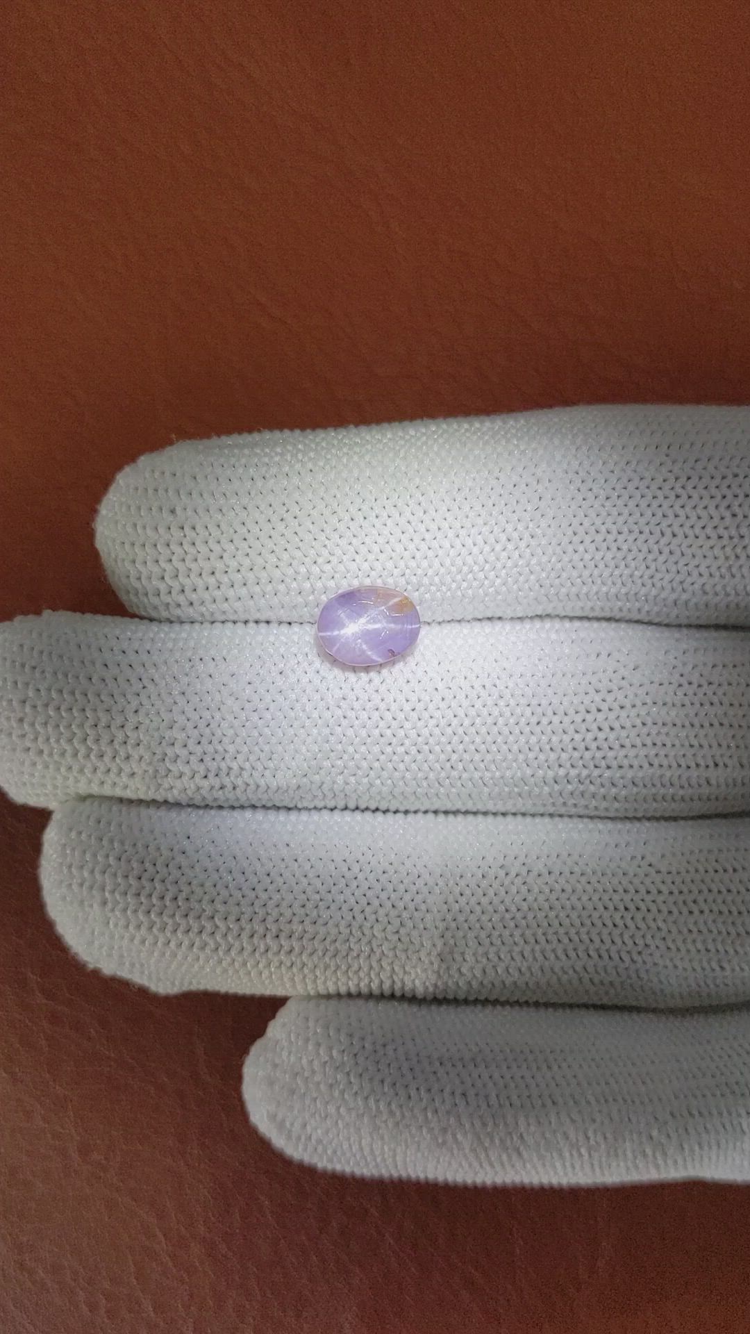 1.94 Ct. Pinkish Purple Star Sapphire from Ceylon (Sri Lanka) Size Video