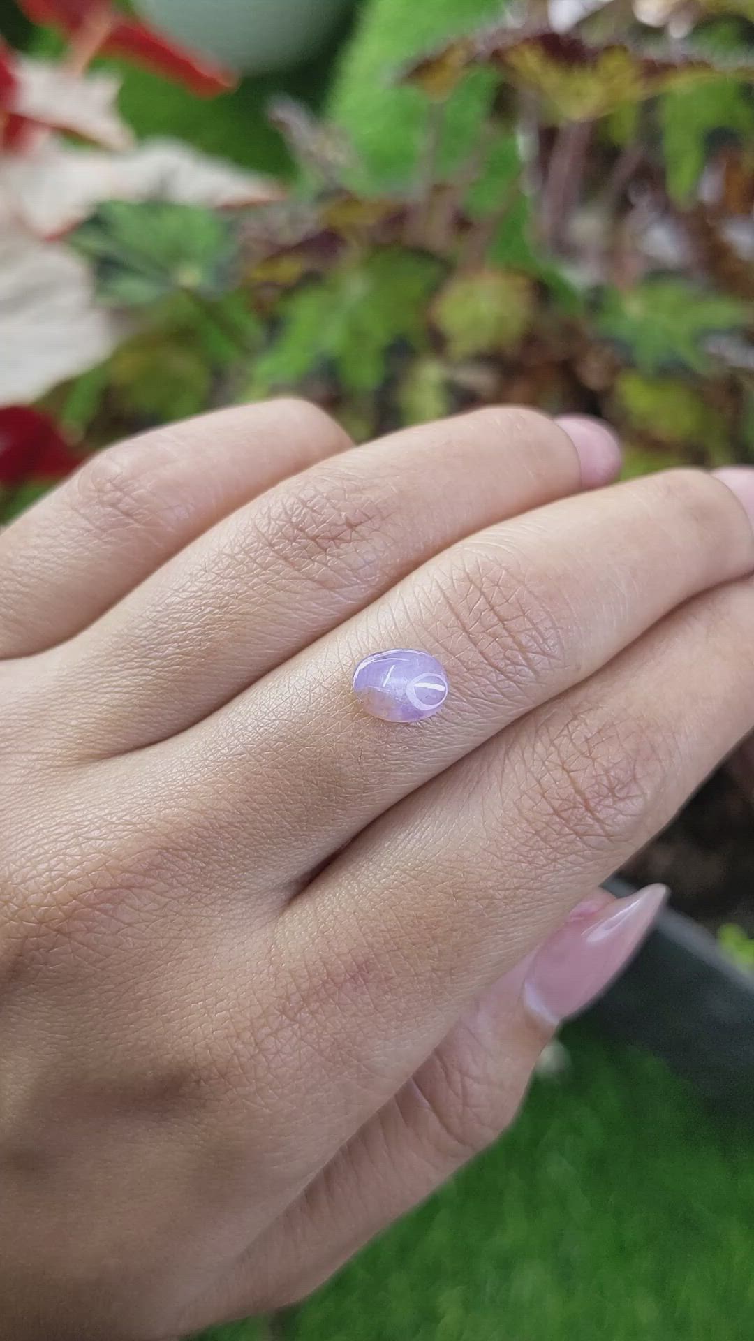 1.94 Ct. Pinkish Purple Star Sapphire from Ceylon (Sri Lanka) Size Video